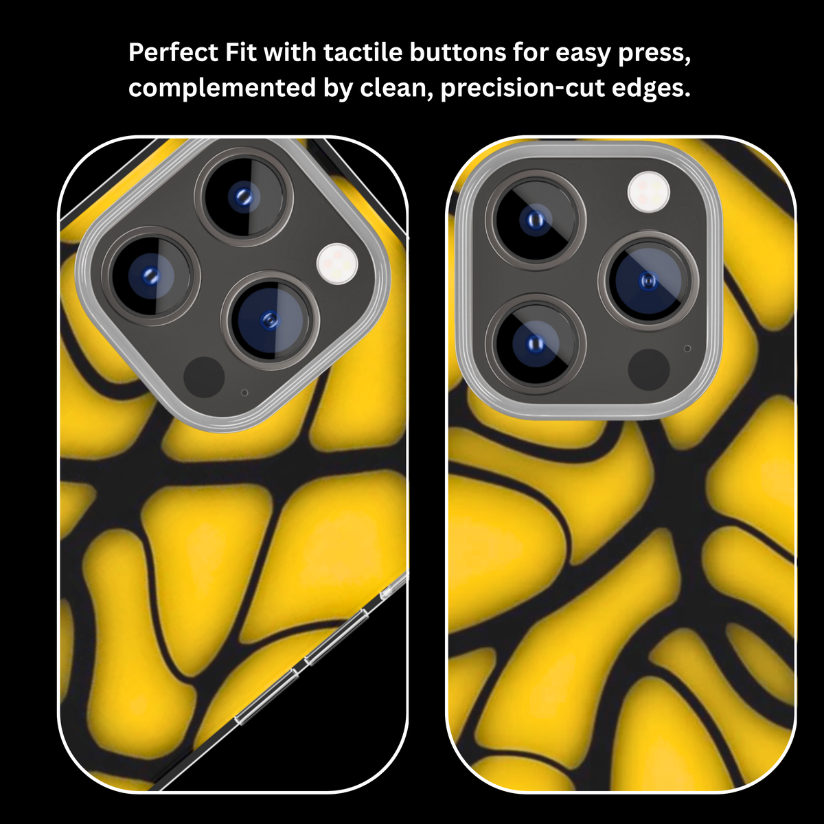 Mustard Yellow Abstract Mosaic Premium Glass Phone Covr