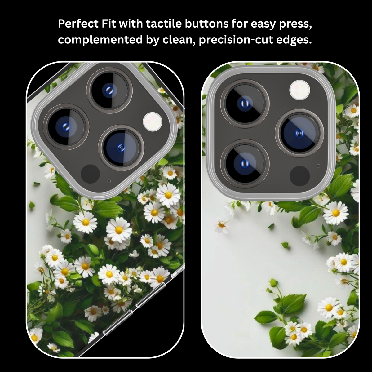 Aesthetic White Flower & Green Botanical Phone Covr