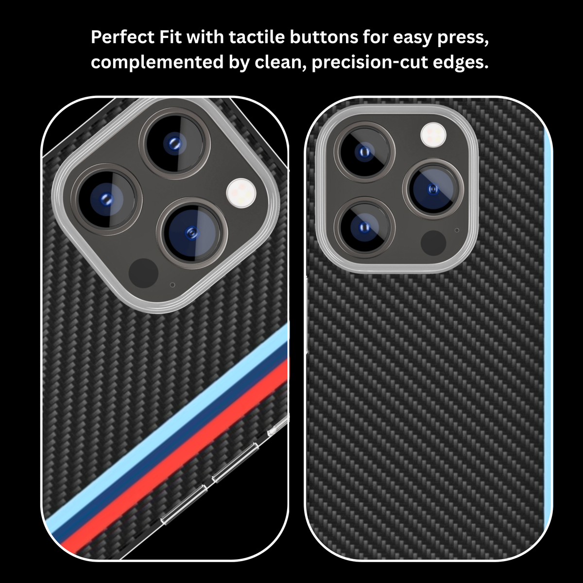 BMW M Motorsport Stripes Black Premium Glass Covr