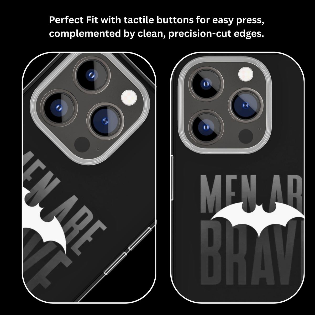 Batman Men Are Brave Minimalist Aesthetic Glass Phone Covr