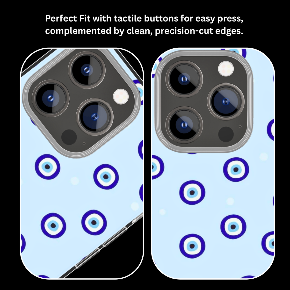 Evil Eye Blue Aesthetic Nazar Pattern Minimalist Premium Glass Covr
