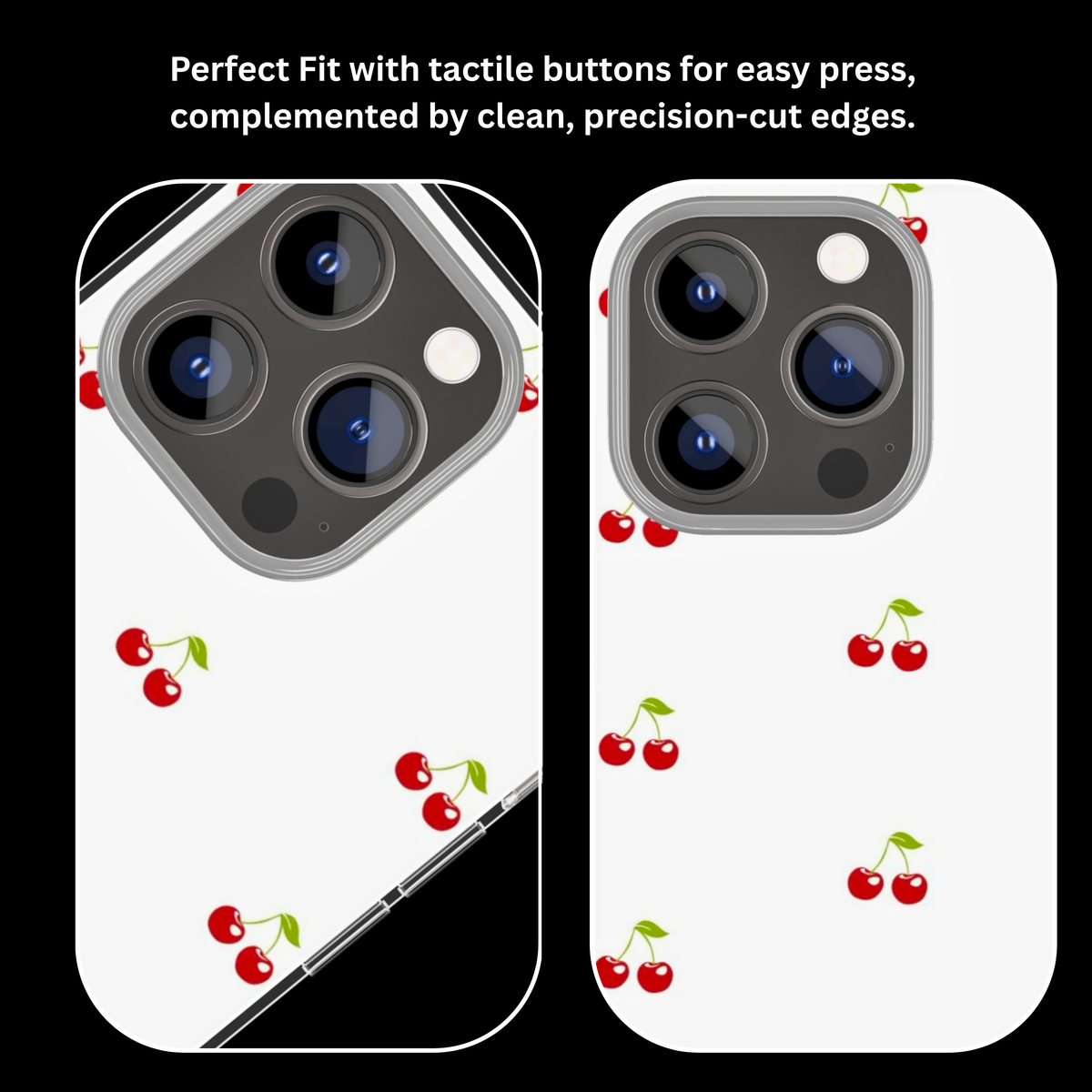 Cute Red Cherry Pattern Aesthetic Glass Phone Covr
