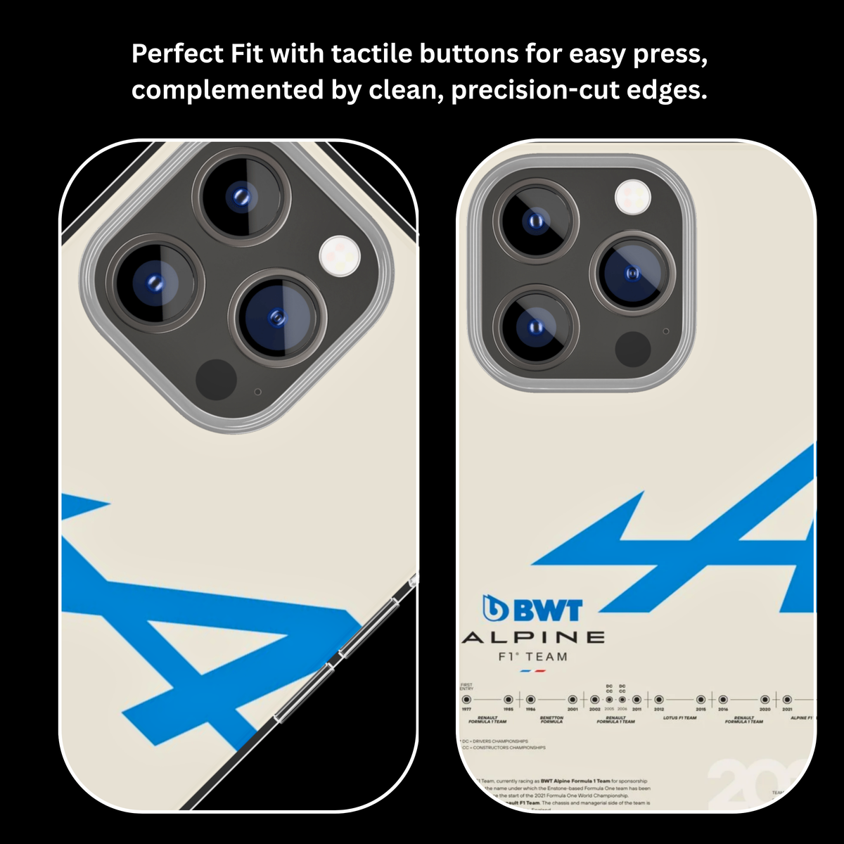 Alpine F1 Racing Aesthetic Premium Glass Phone Covr