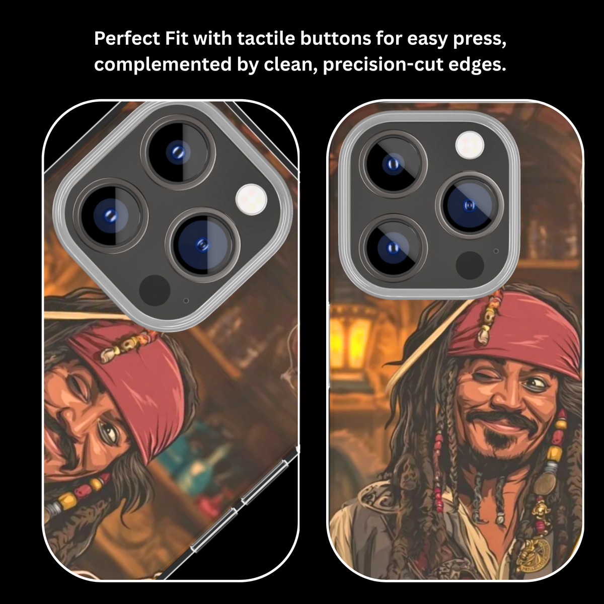 Pirates of the Caribbean Jack Sparrow Premium Glass Phone Covr