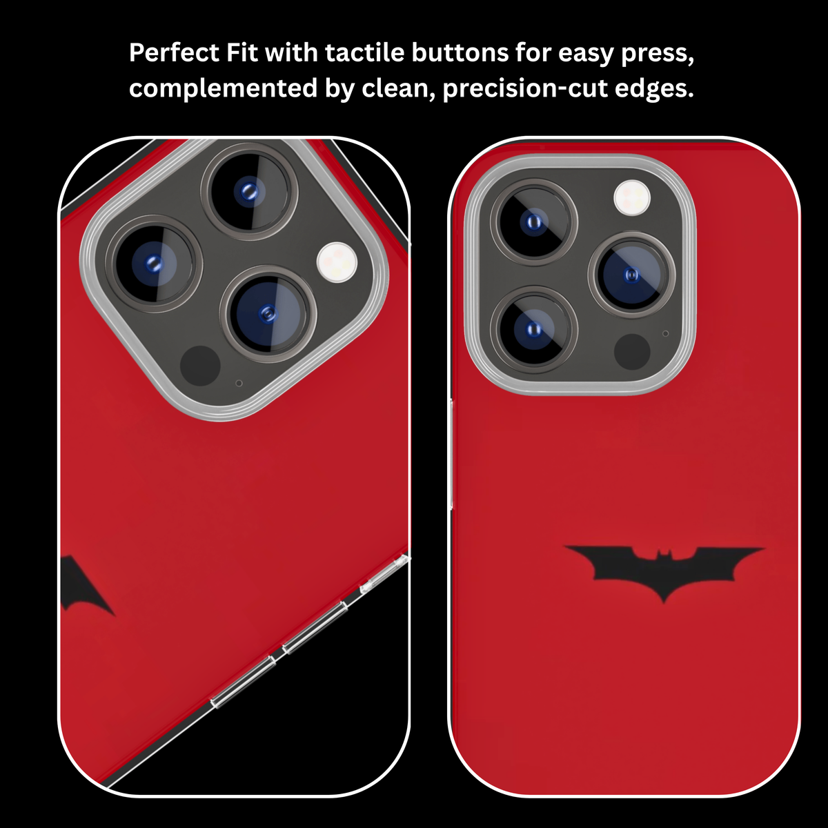 Minimalist Batman Inspired Red Premium Glass Phone Covr