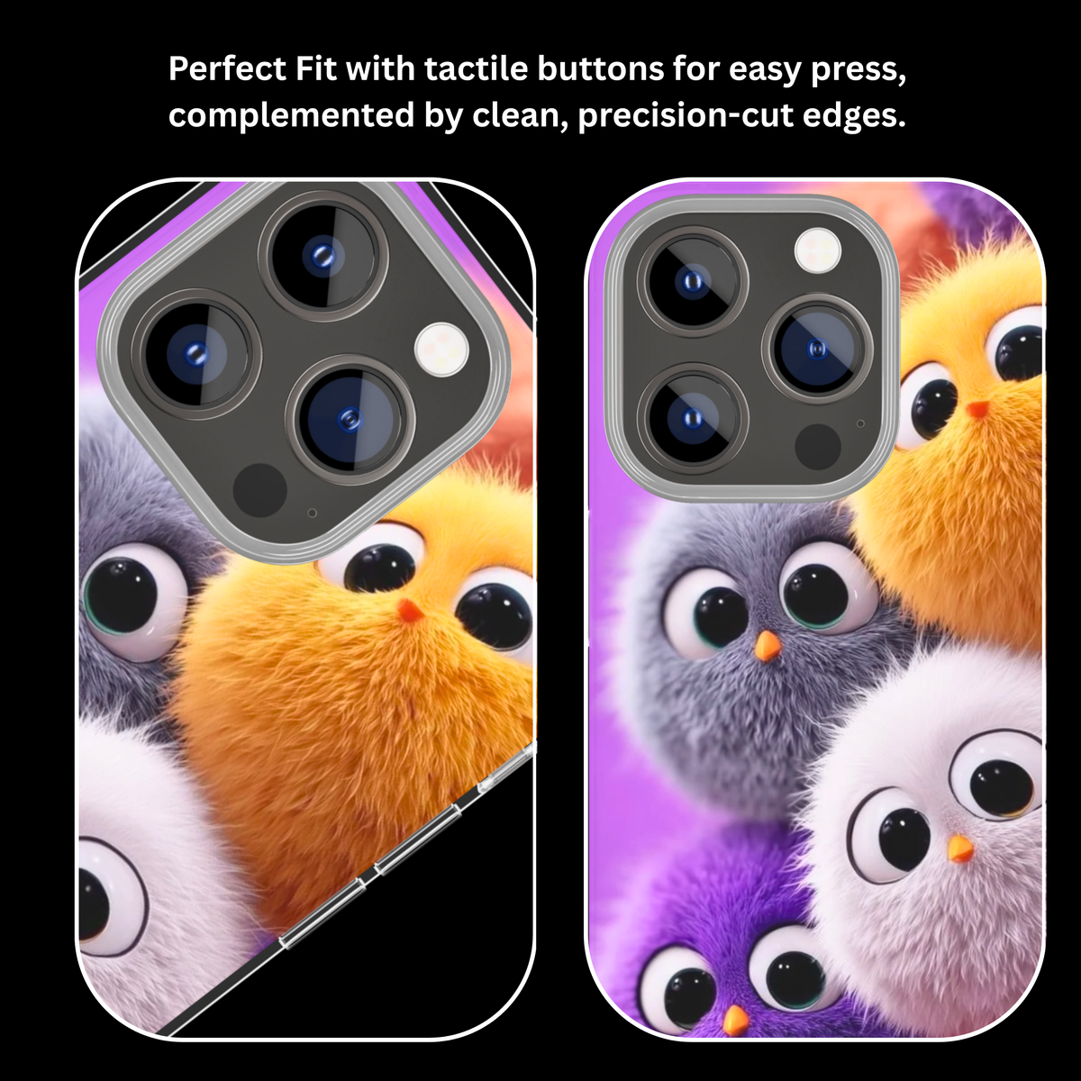 Cute Fluffy Bird Premium Glass Phone Covr