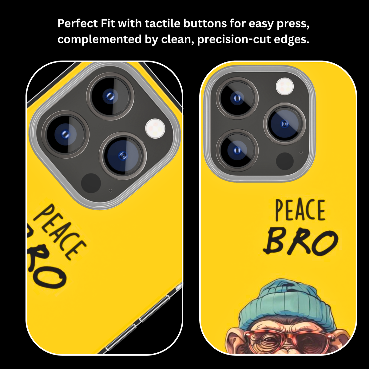 Peace Bro Monkey Aesthetic Glass Phone Covr