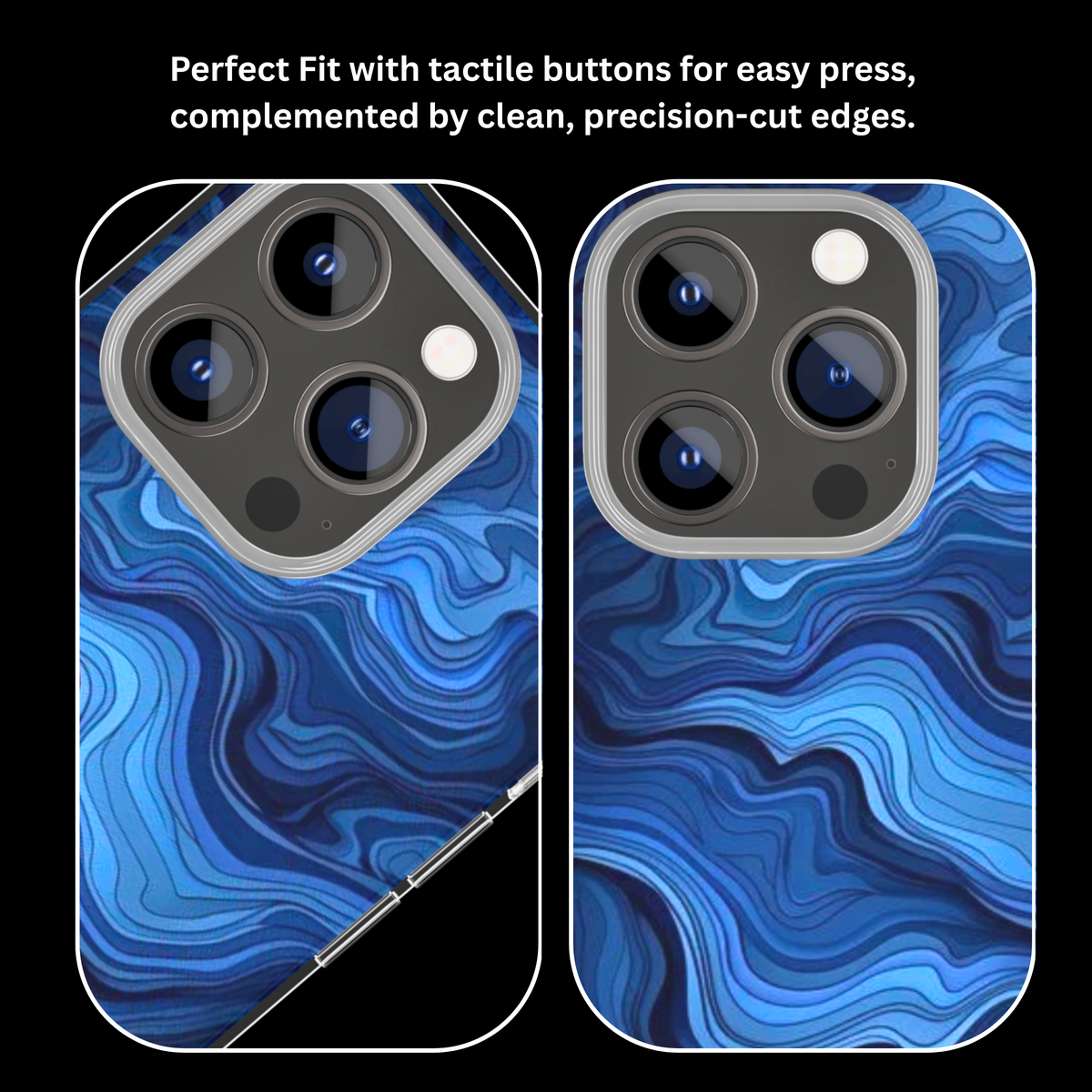 Blue Marble Swirl Abstract Aesthetic Premium Glass Covr