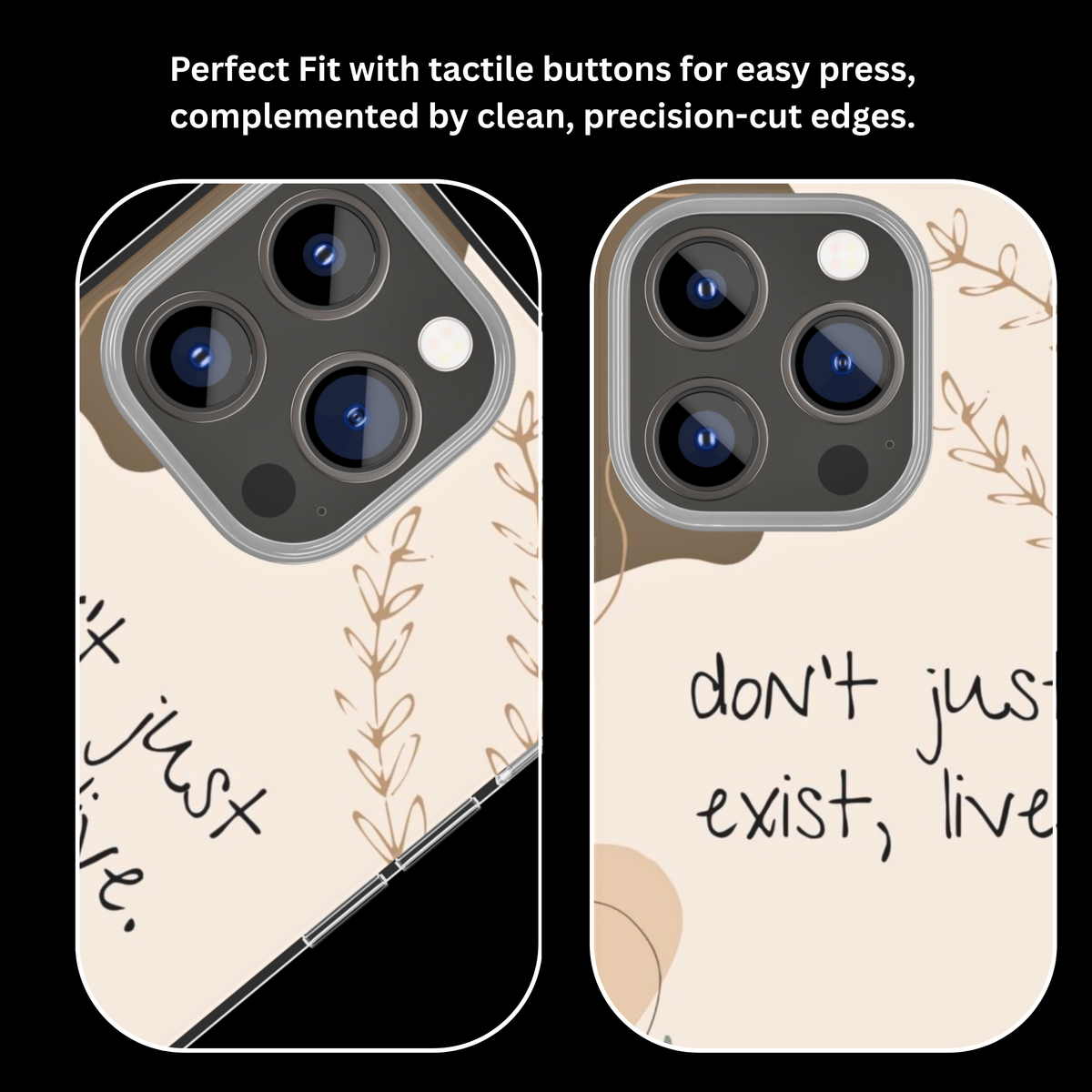 Don’t Just Exist Live Inspirational Botanical Premium Glass Covr