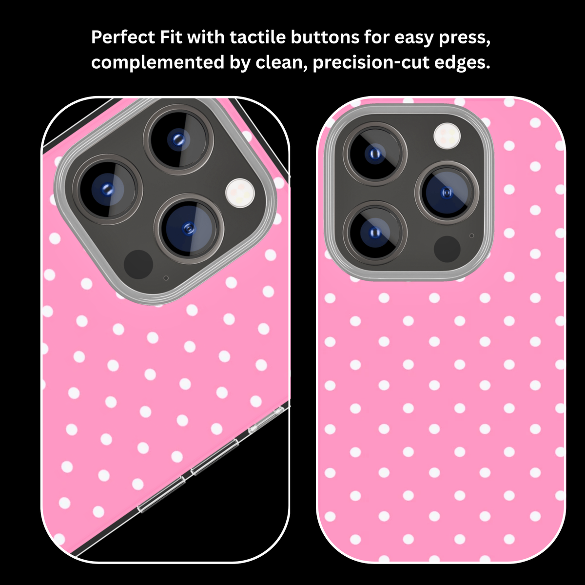 Pink Polka Dot Premium Glass Covr