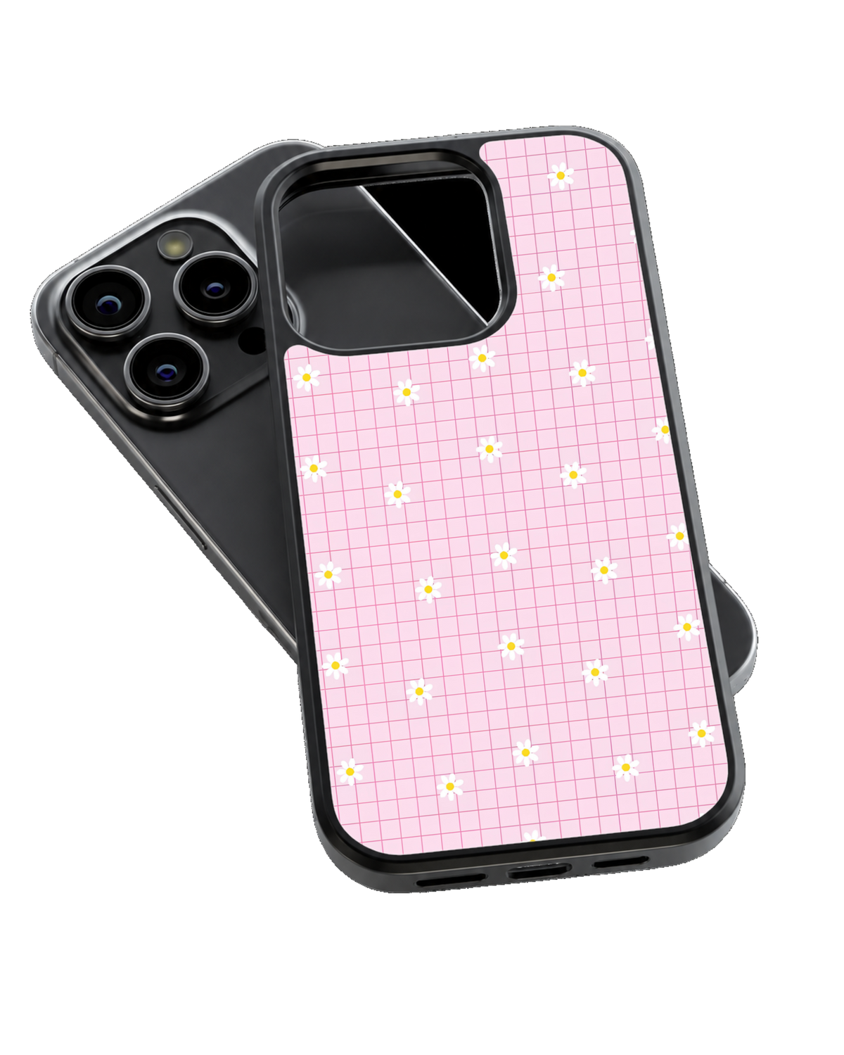 Cute Floral Aesthetic Glass Phone Covr