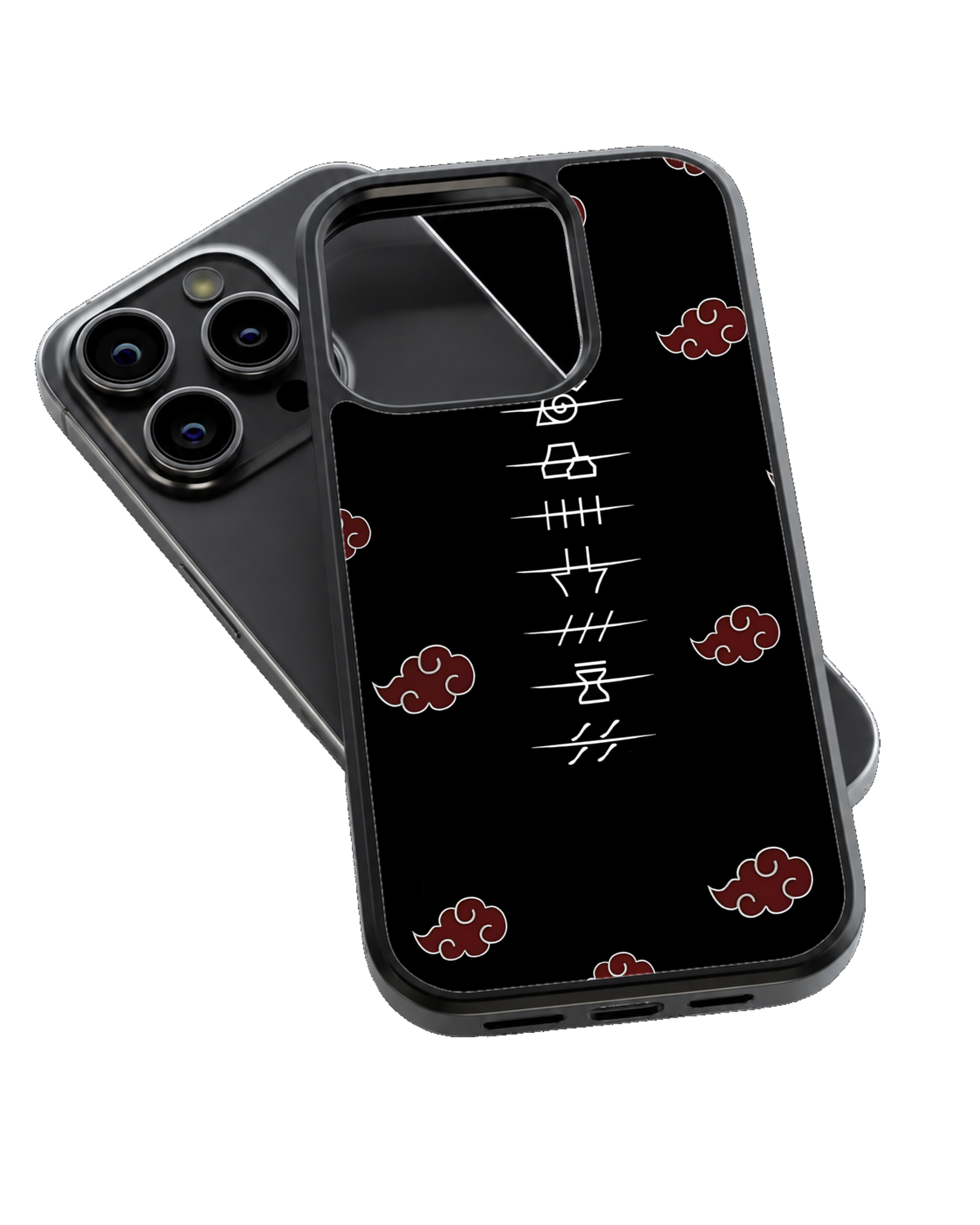Akatsuki Village Symbols Naruto Theme Glass Phone Covr