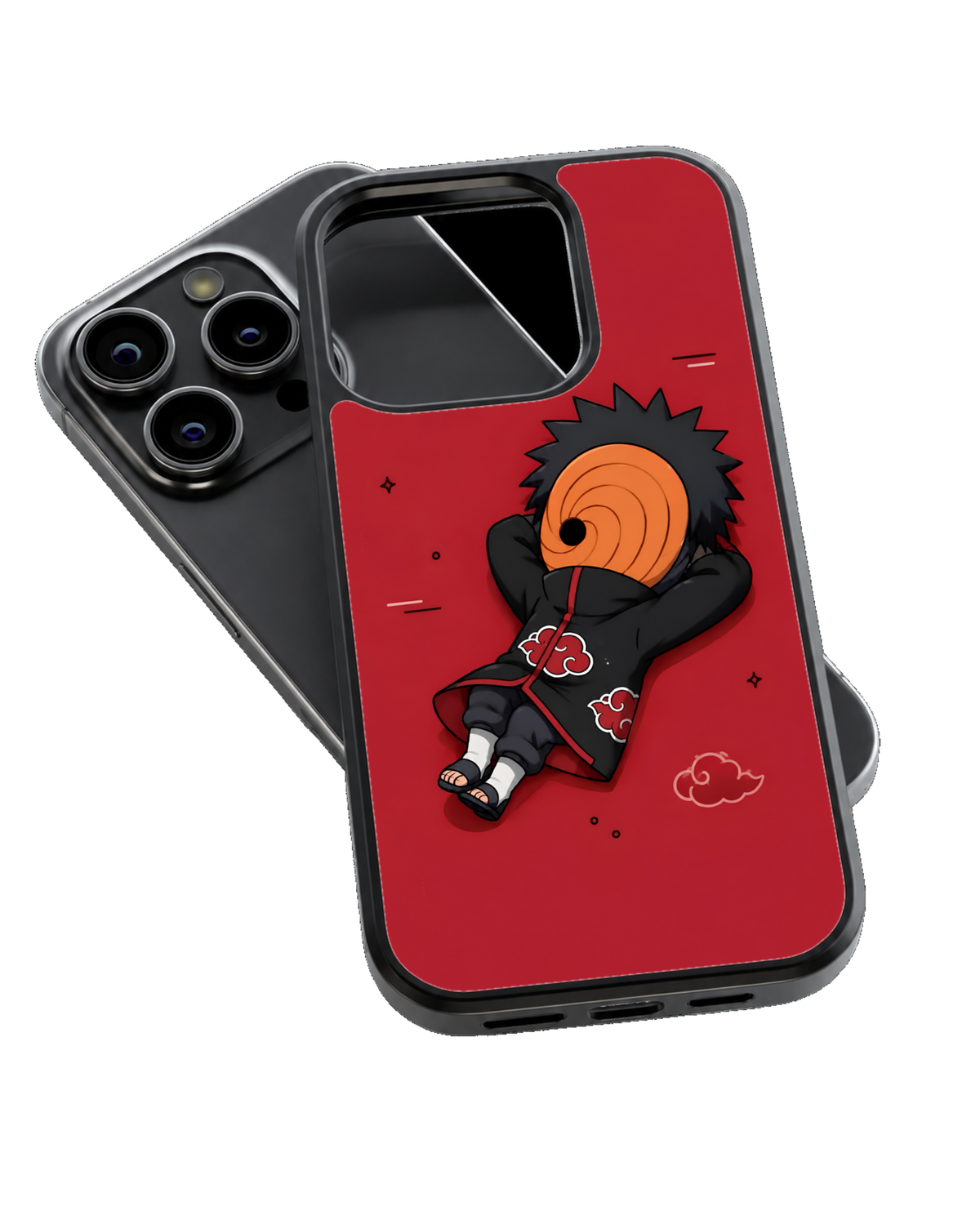 Chibi Tobi Uchiha Orange Mask Kawaii Anime Premium Glass Covr