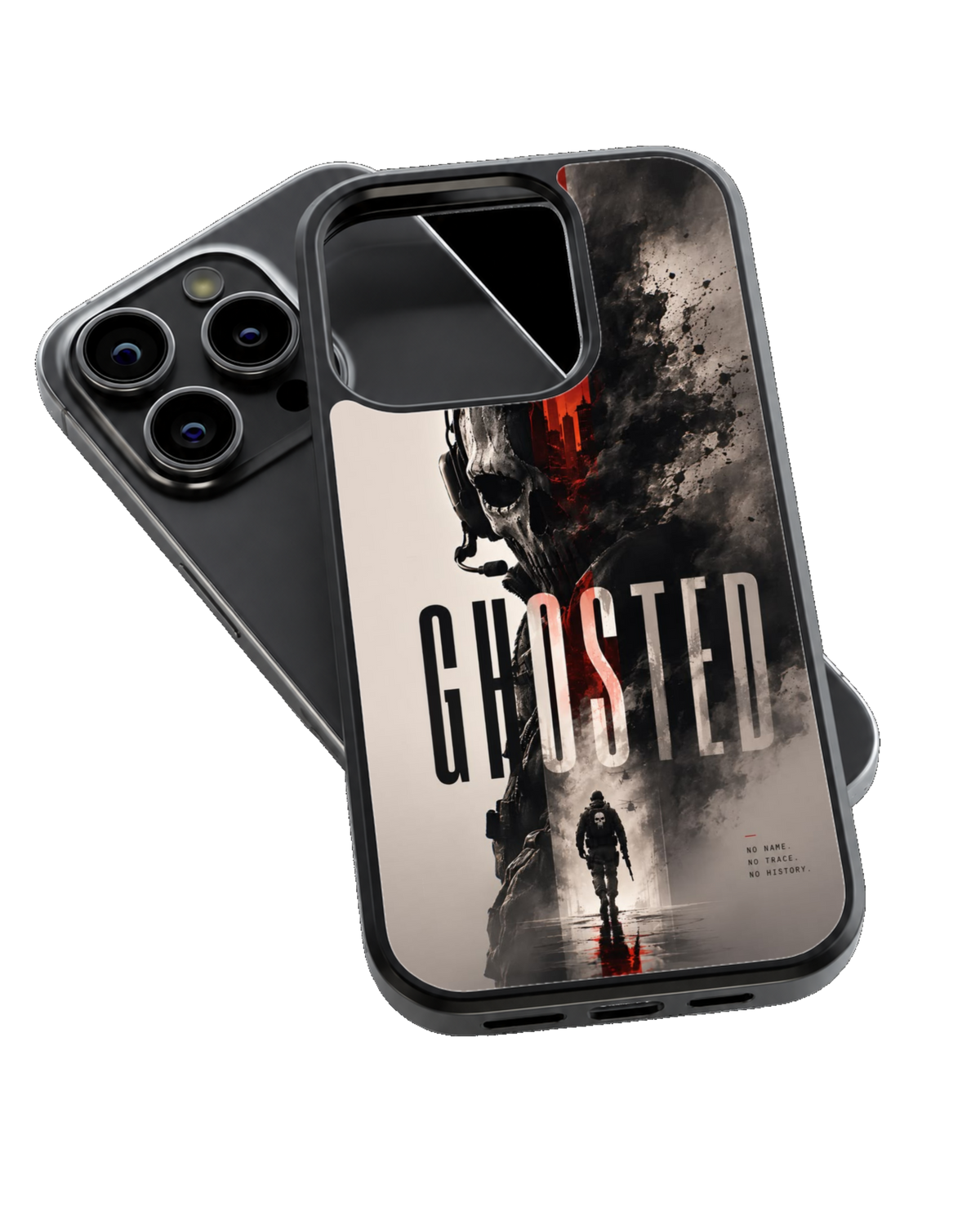 COD Ghost Tactical Skull Soldier Military Aesthetic Premium Glass Covr