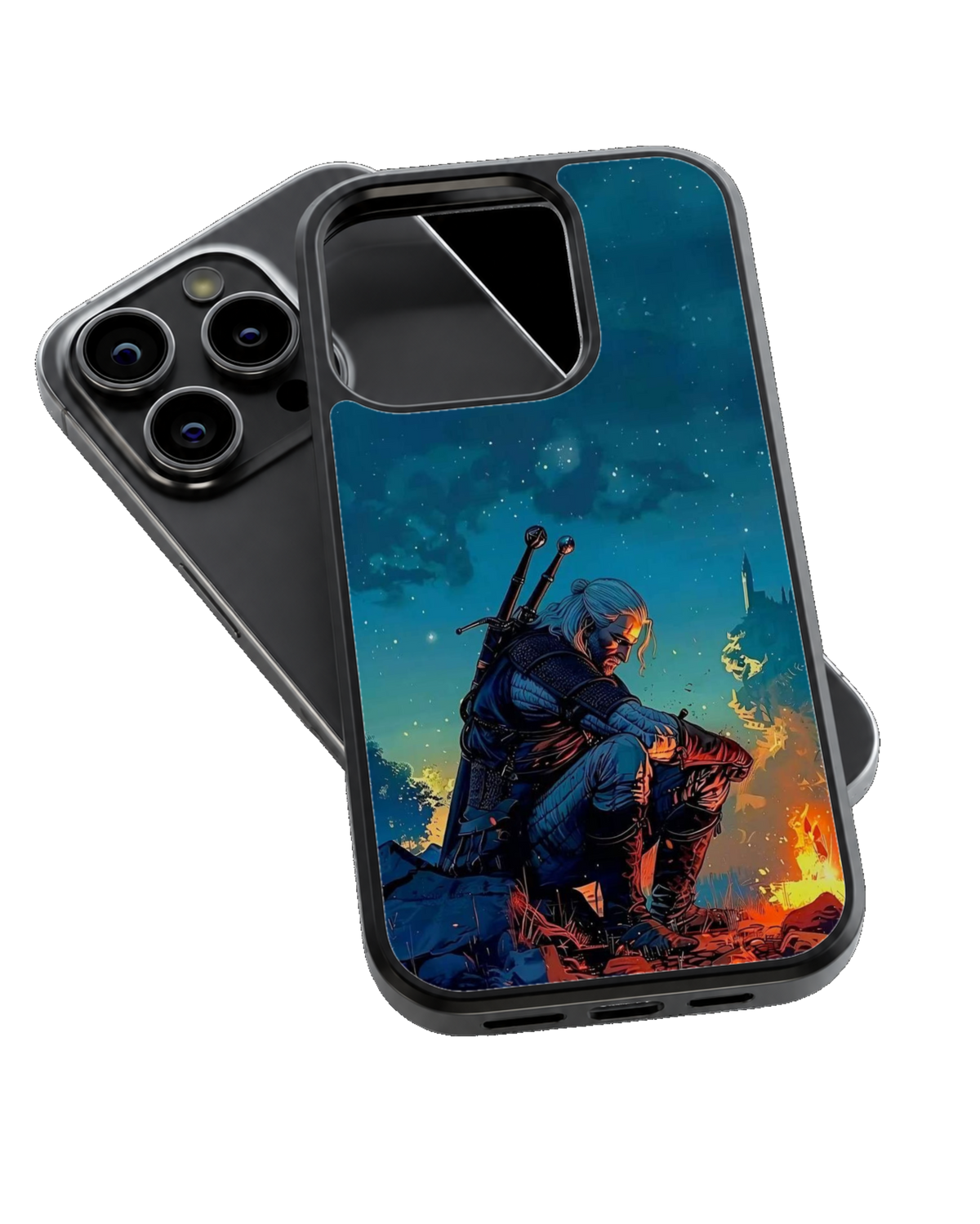 The Witcher Geralt of Rivia Dark Fantasy Warrior Premium Glass Covr