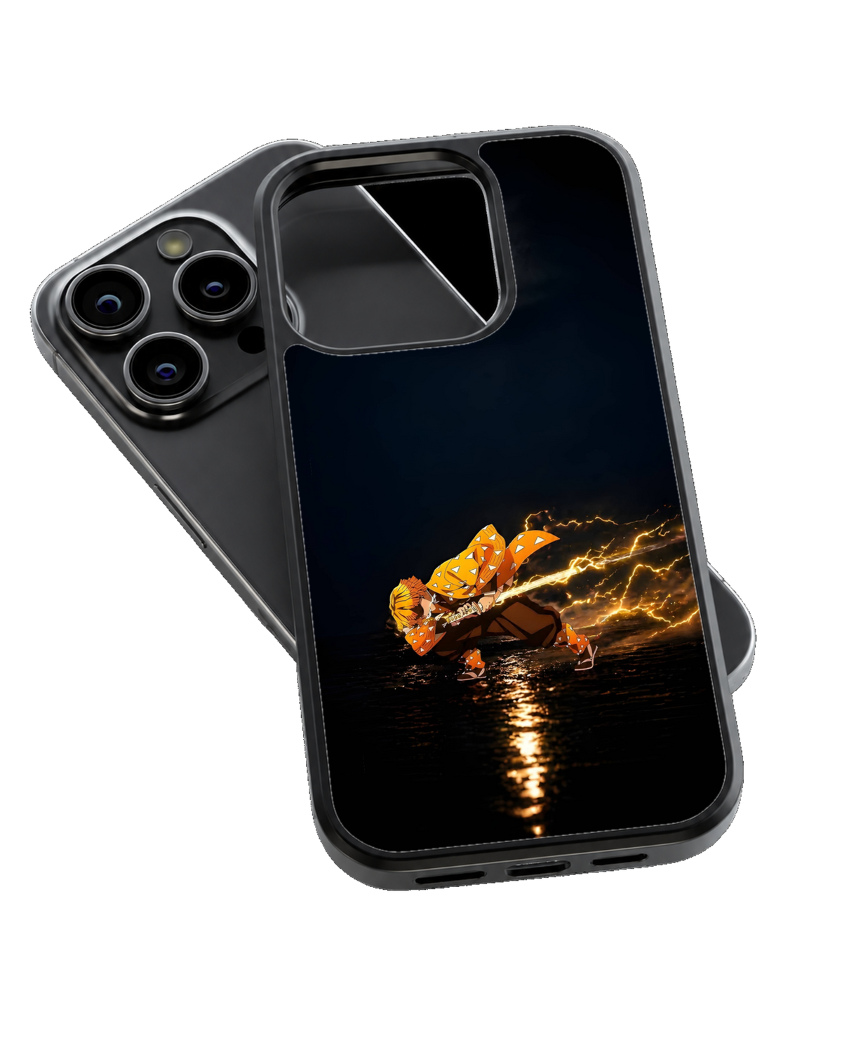 Demon Slayer Zenitsu Theme Glass Phone Covr