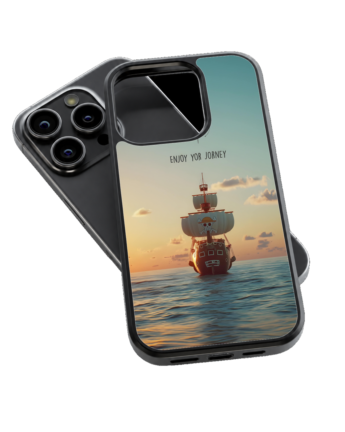 One Piece Pirate Ship Theme Glass Phone Covr