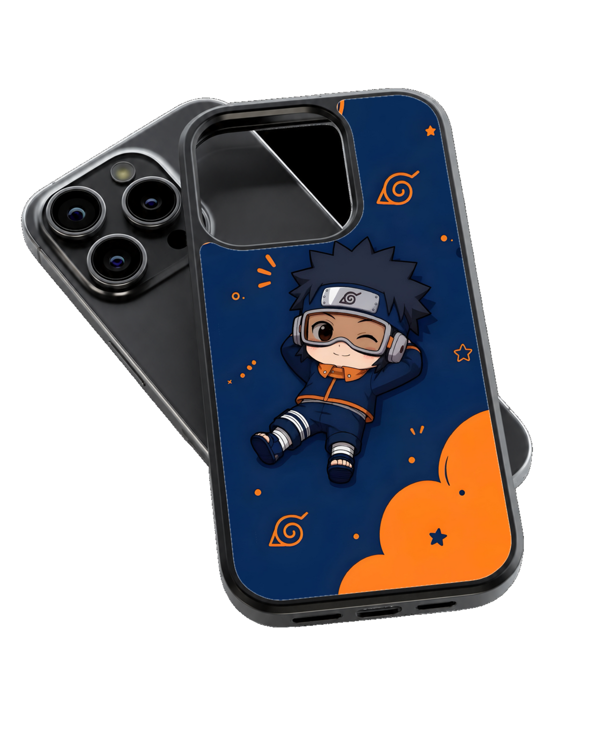 Obito Chibi Character Theme Glass Phone Covr