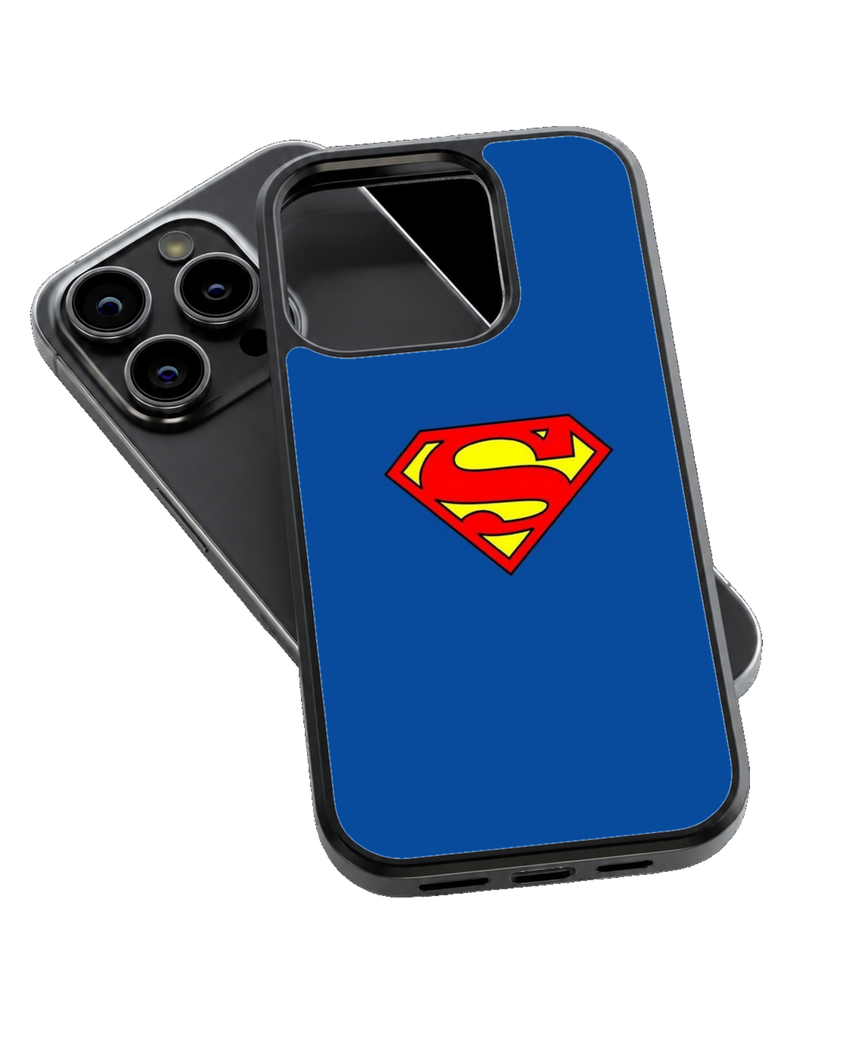 Superman Classic Logo Blue Minimalist Superhero Premium Glass Covr
