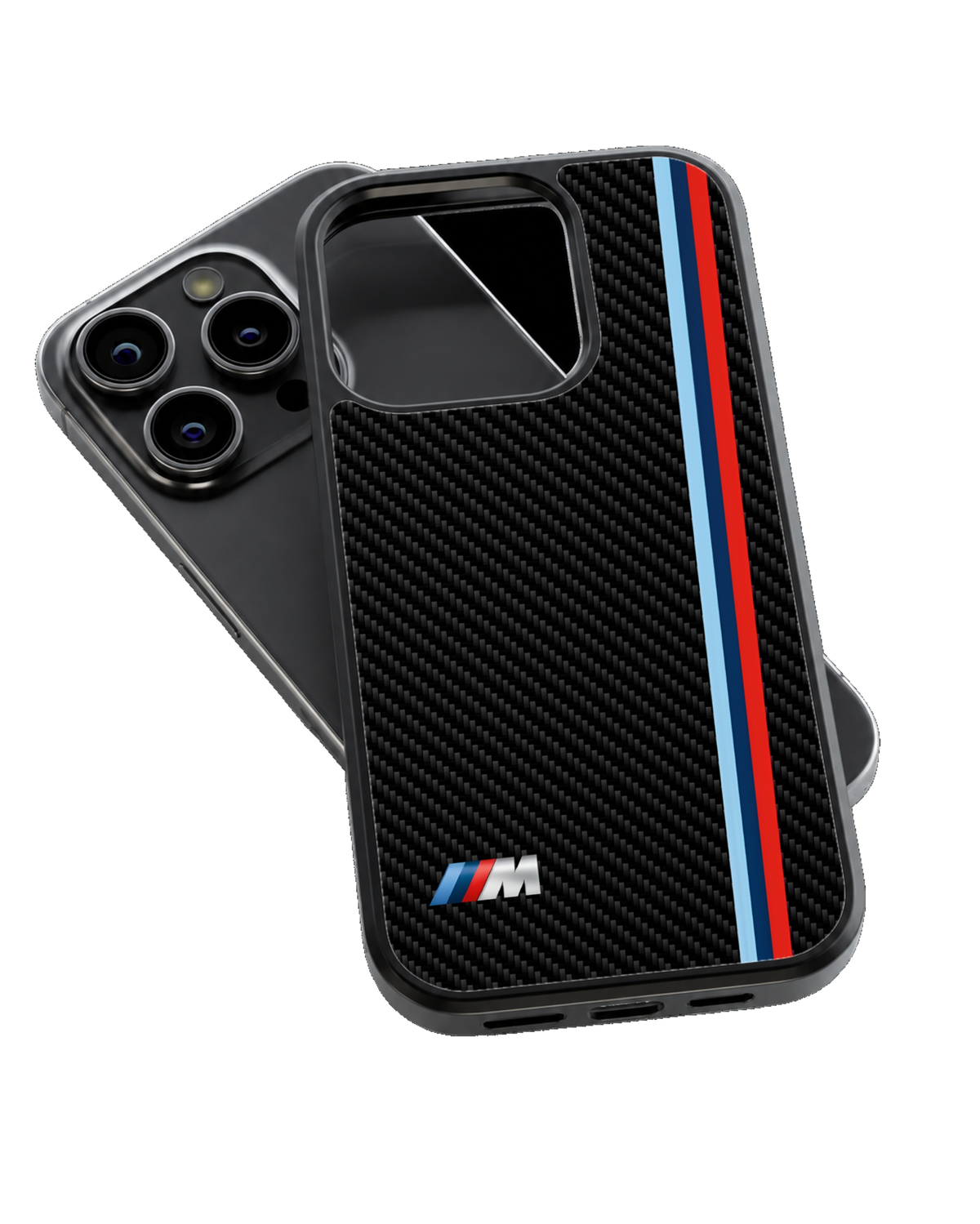 BMW M Motorsport Stripes Black Premium Glass Covr