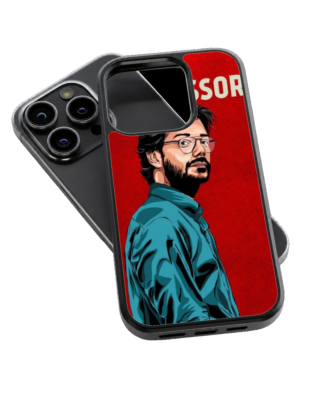 Money Heist Professor Portrait Premium Glass Phone Covr