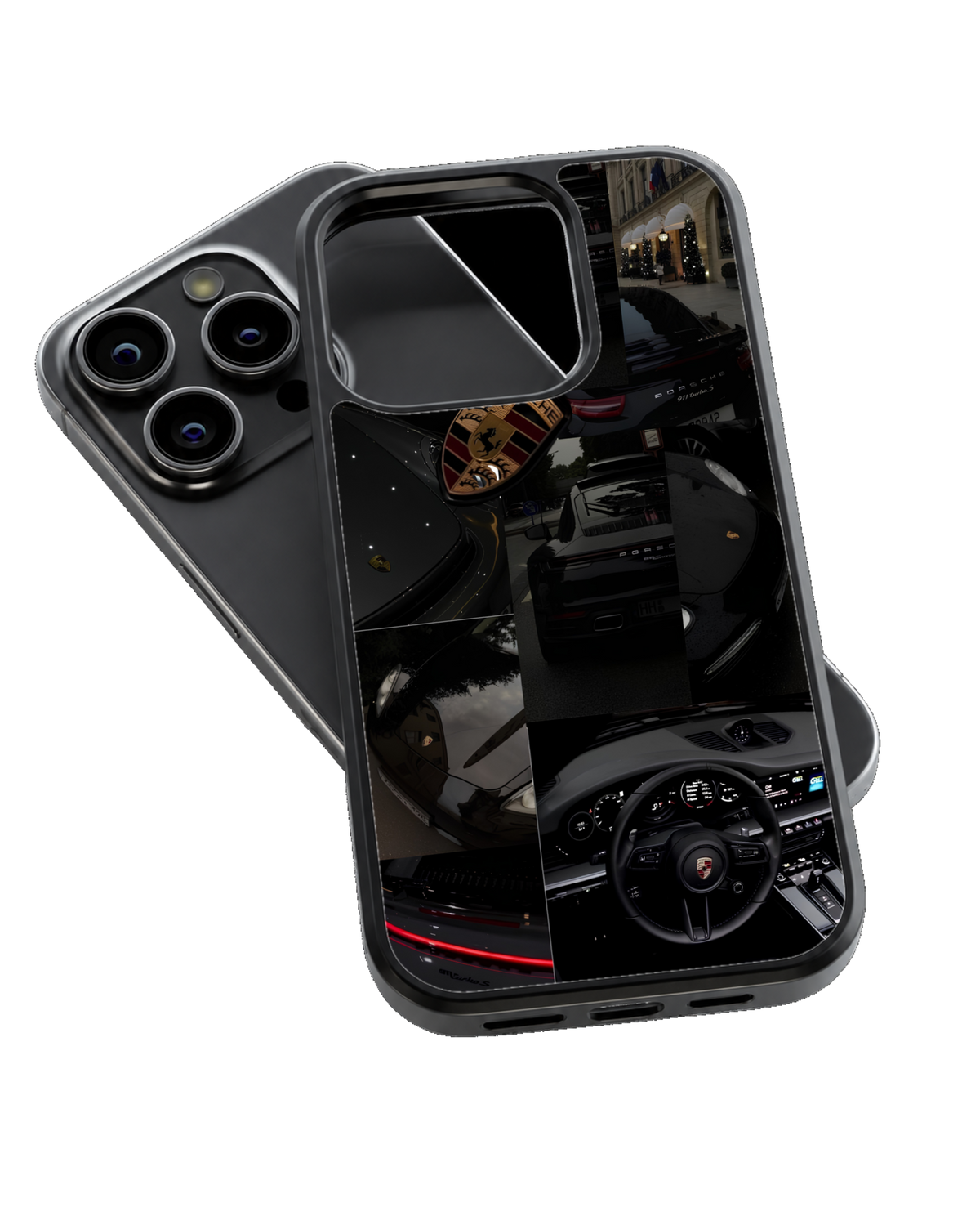 Porsche Luxury Car Aesthetic Premium Glass Phone Covr