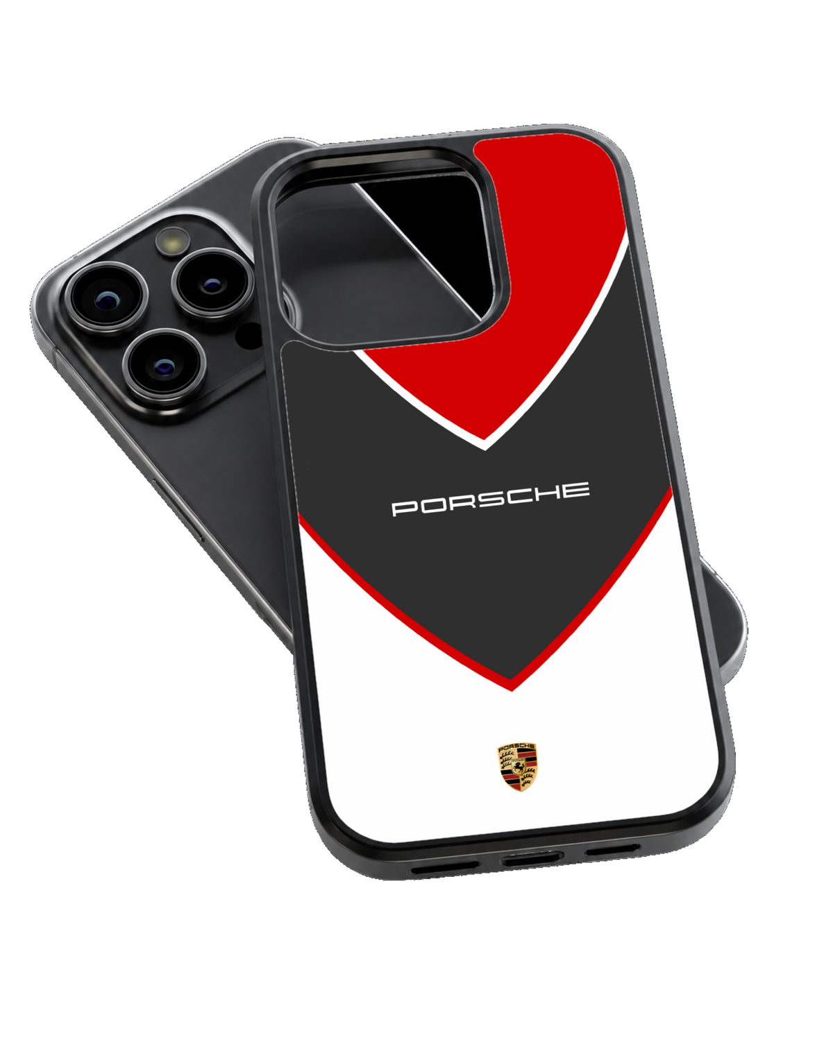 Porsche Motorsport Red Black White Racing Heritage Sports Car Premium Glass Covr