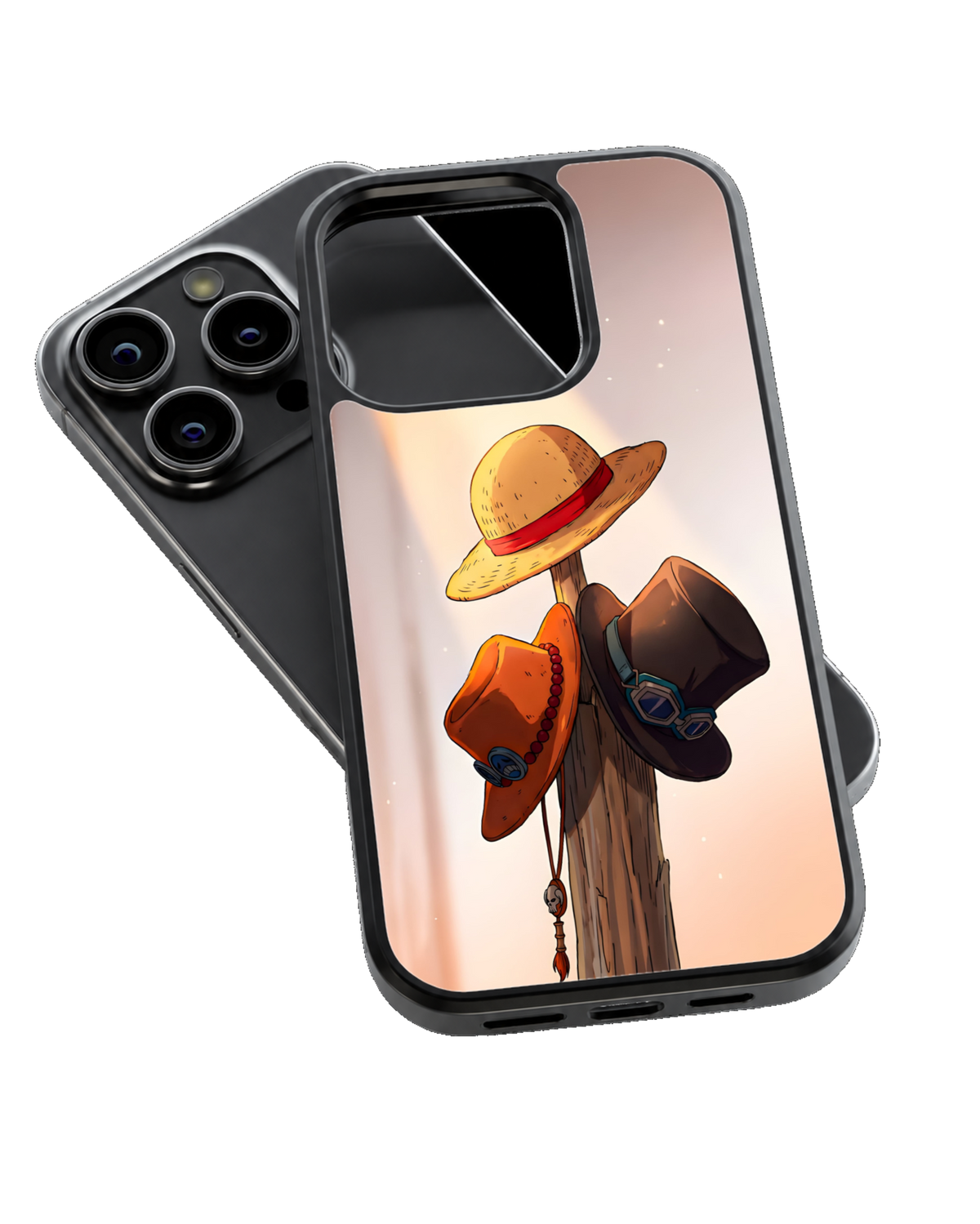 HATS One Piece Theme Glass Phone Covr
