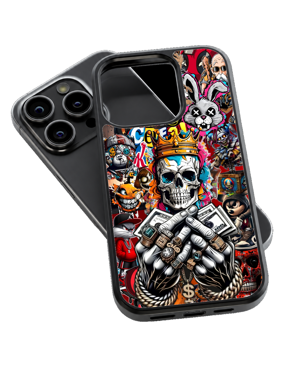Skull King Streetwear Glass Phone Covr