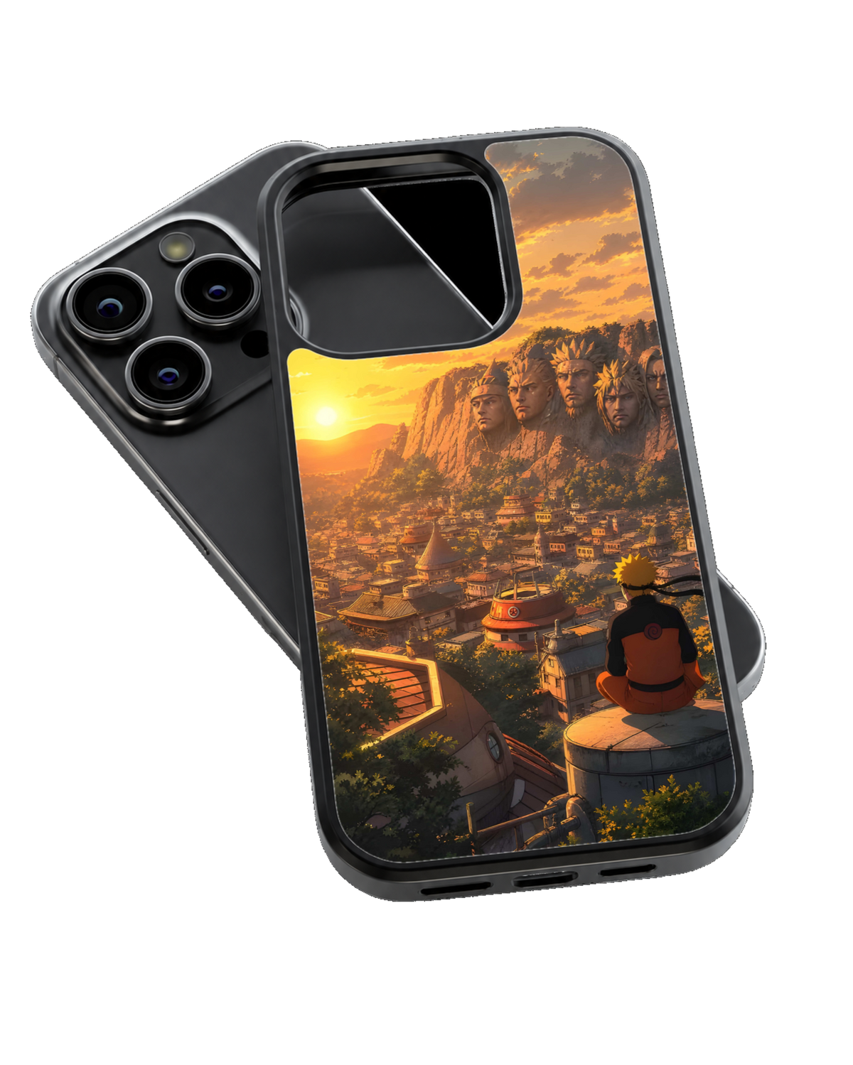 Naruto Hokage Wall Theme Glass Phone Covr