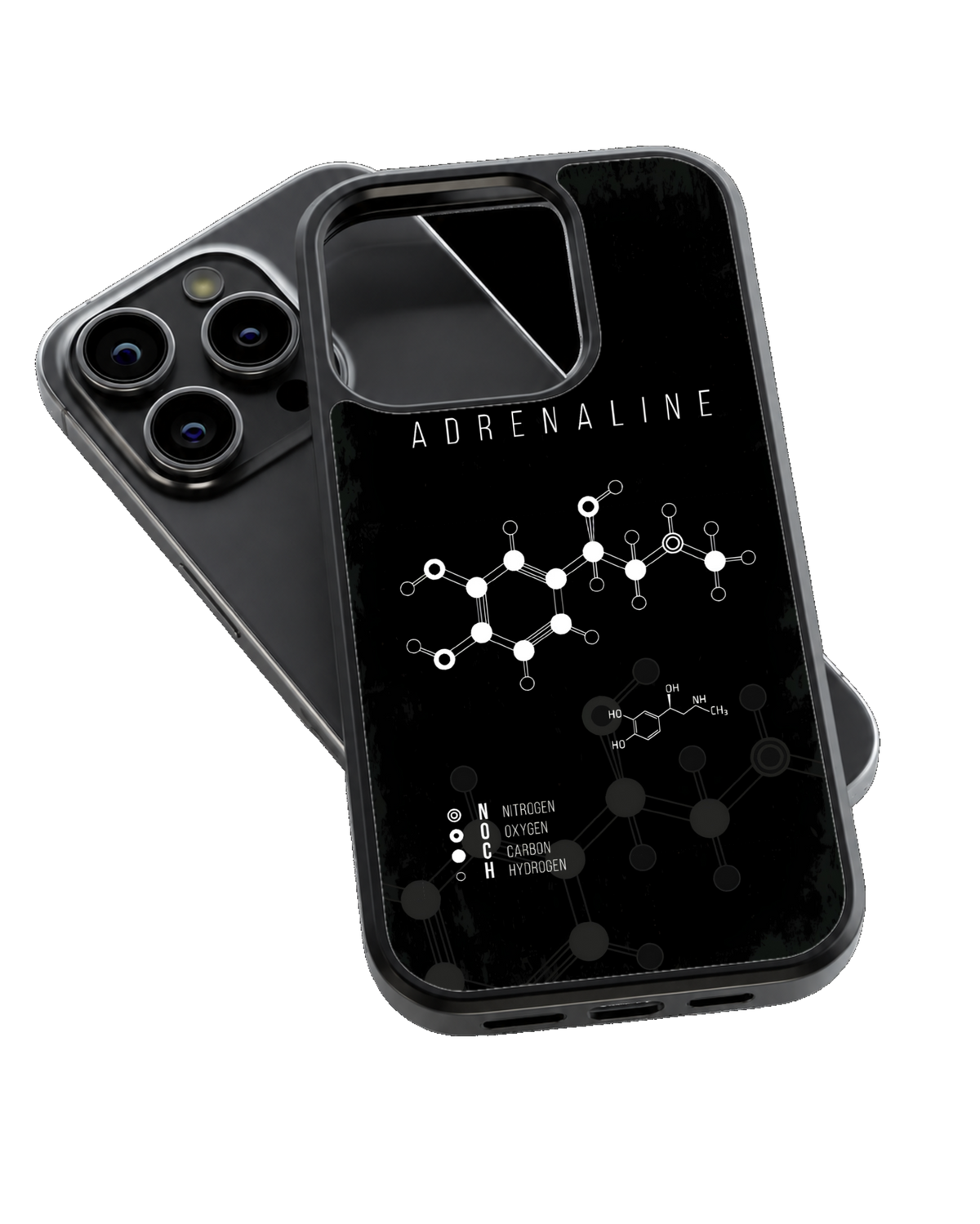 Adrenaline Molecule Chemistry Premium Glass Phone Covr