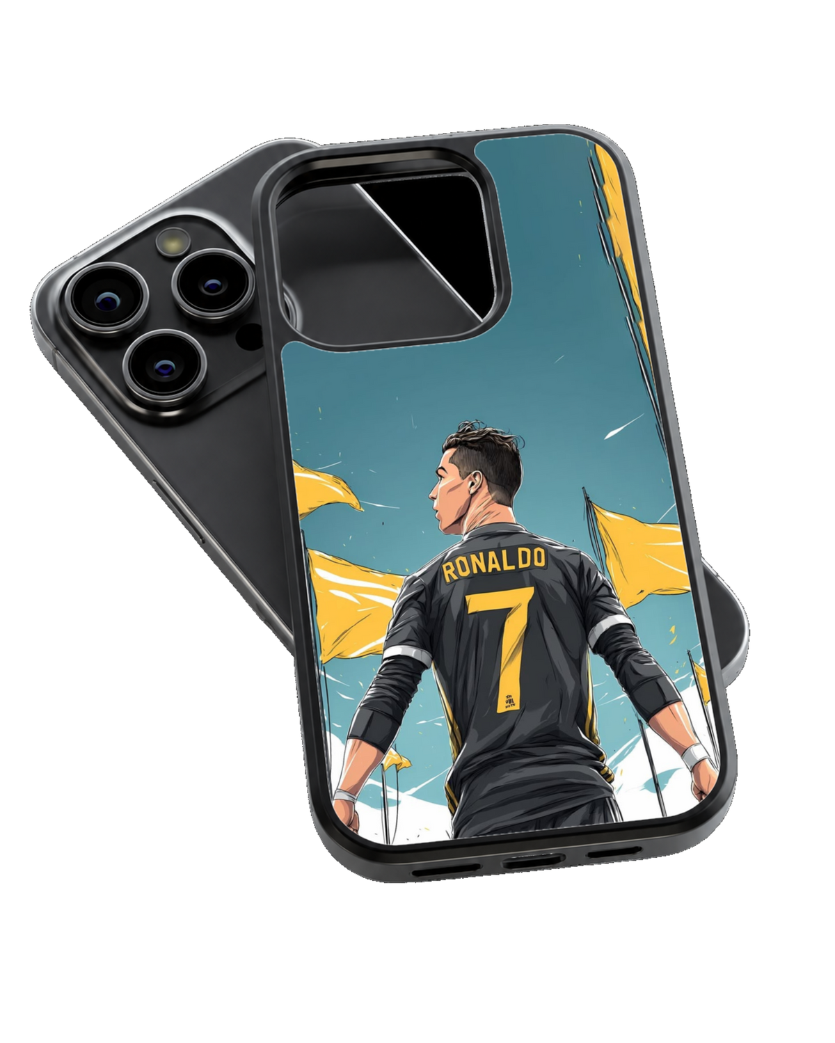 Portugal Number 7 Football Legend Anime Style Premium Glass Covr
