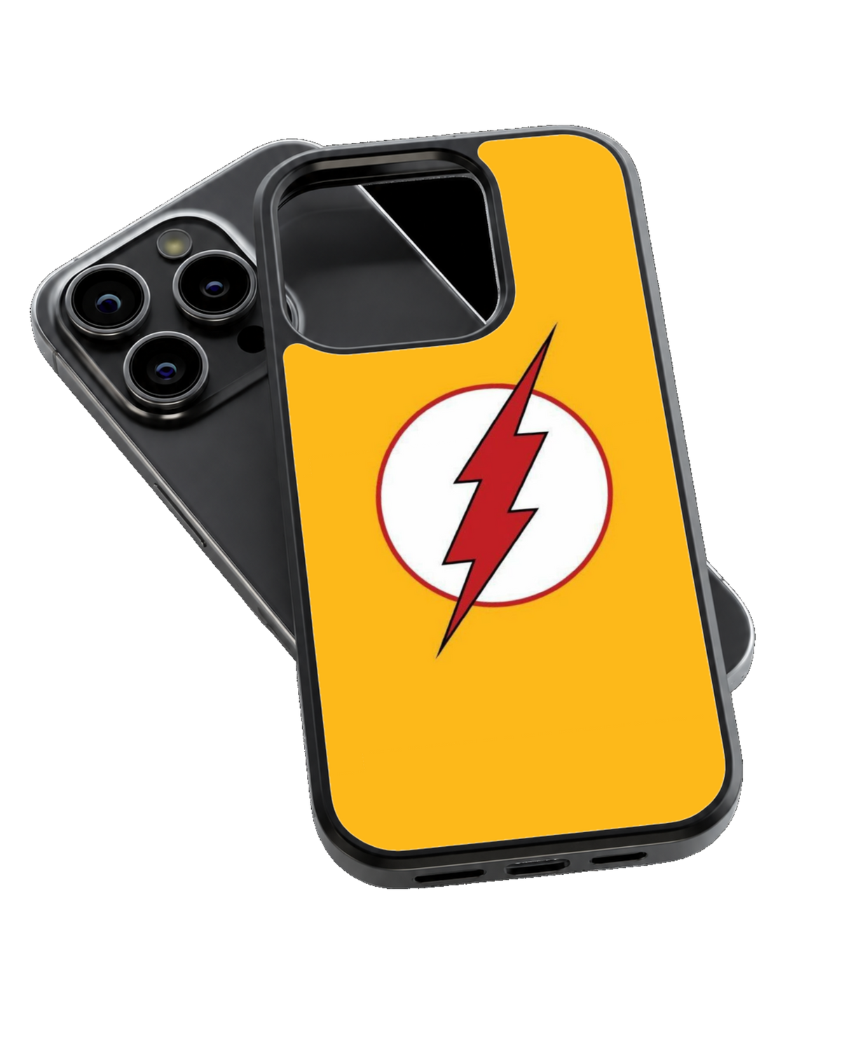The Reverse Flash Lightning Bolt Yellow Minimalist Superhero Premium Glass Covr