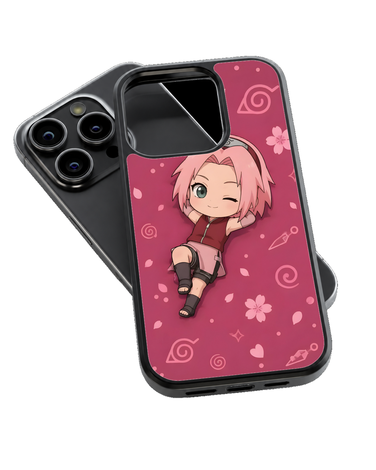Sakura Chibi Character Theme Glass Phone Covr