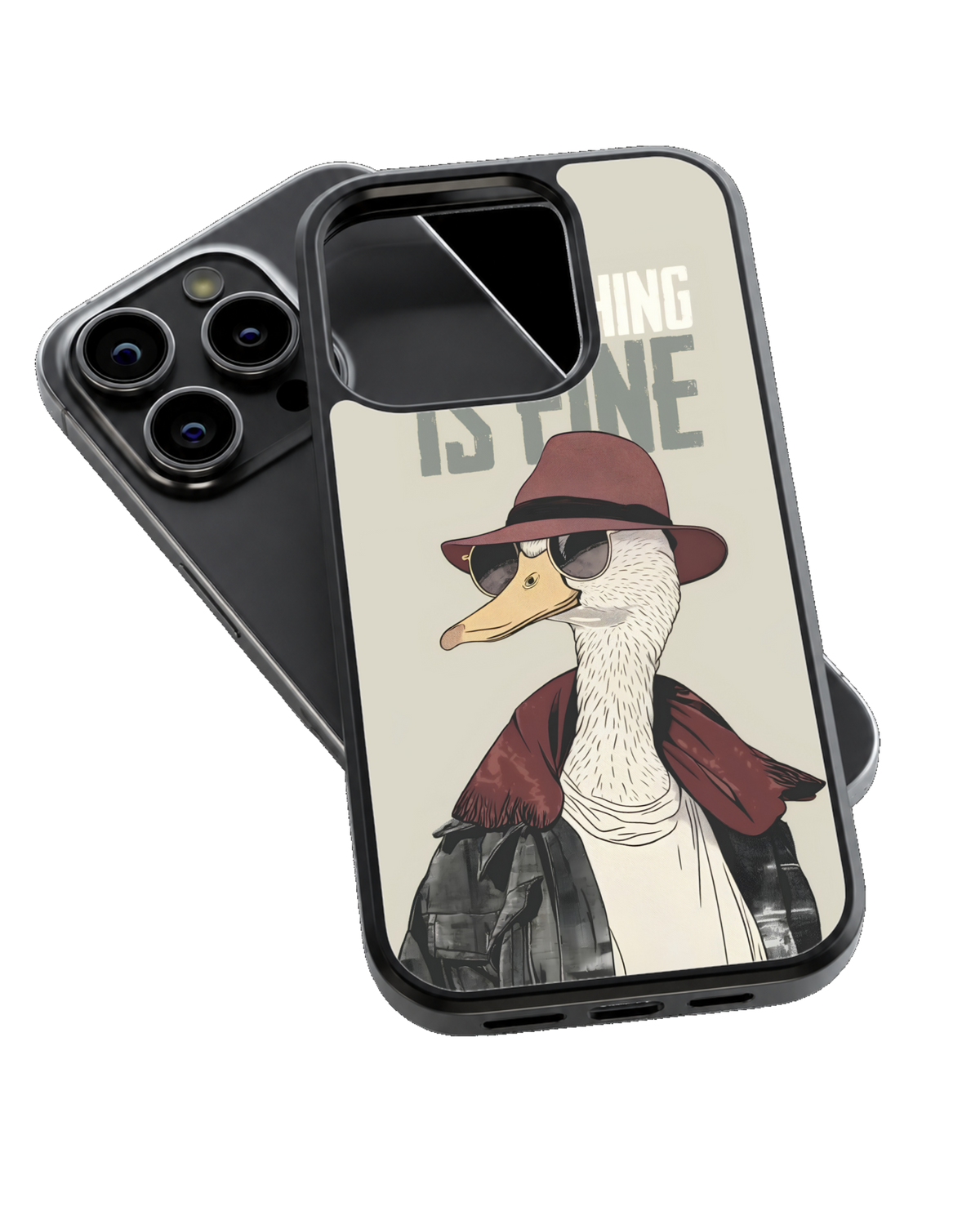 Vintage Duck Aesthetic Glass Phone Covr