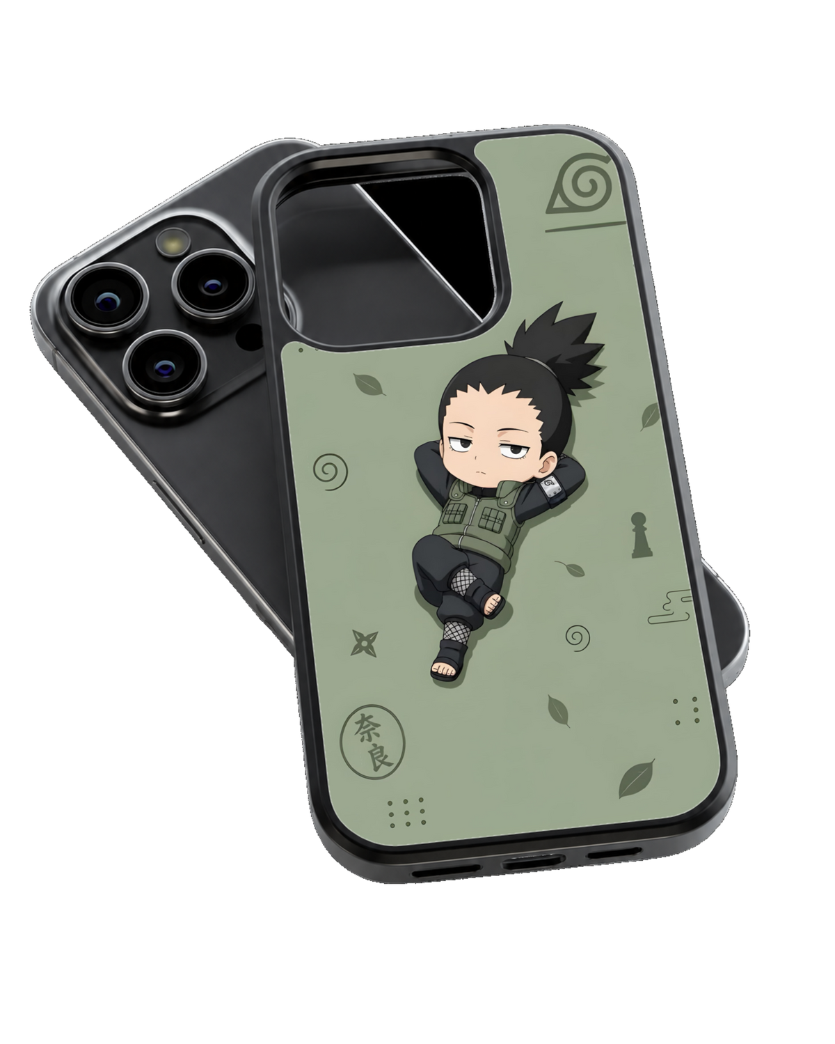 Shikamaru Chibi Character Theme Glass Phone Covr