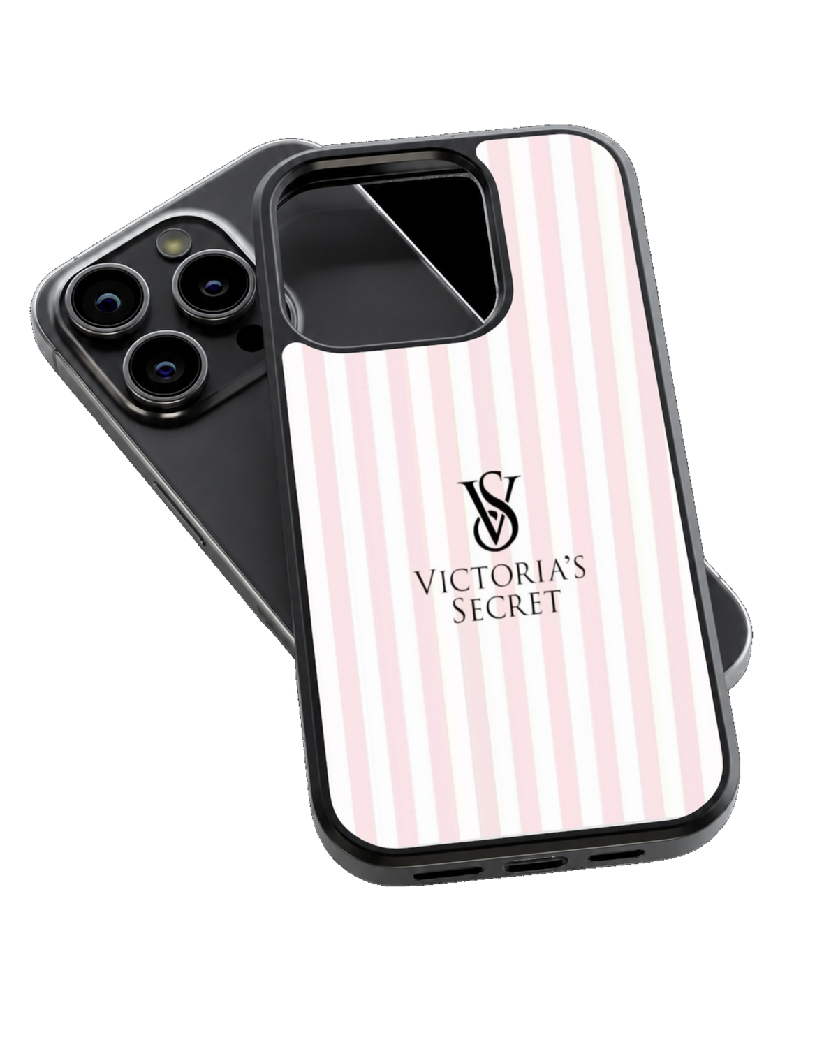 Victoria Secret Pink & White Striped VS Fashion Aesthetic Premium Glass Covr