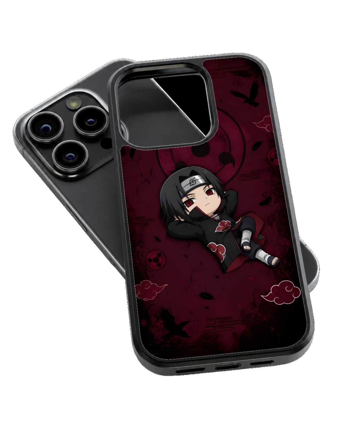 Itachi Chibi Character Theme Glass Phone Covr