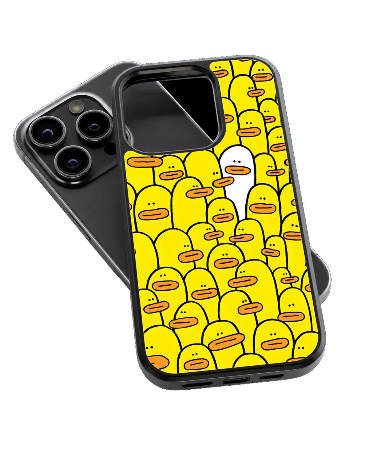 Yellow Duck Abstract Cartoon Premium Glass Phone Covr