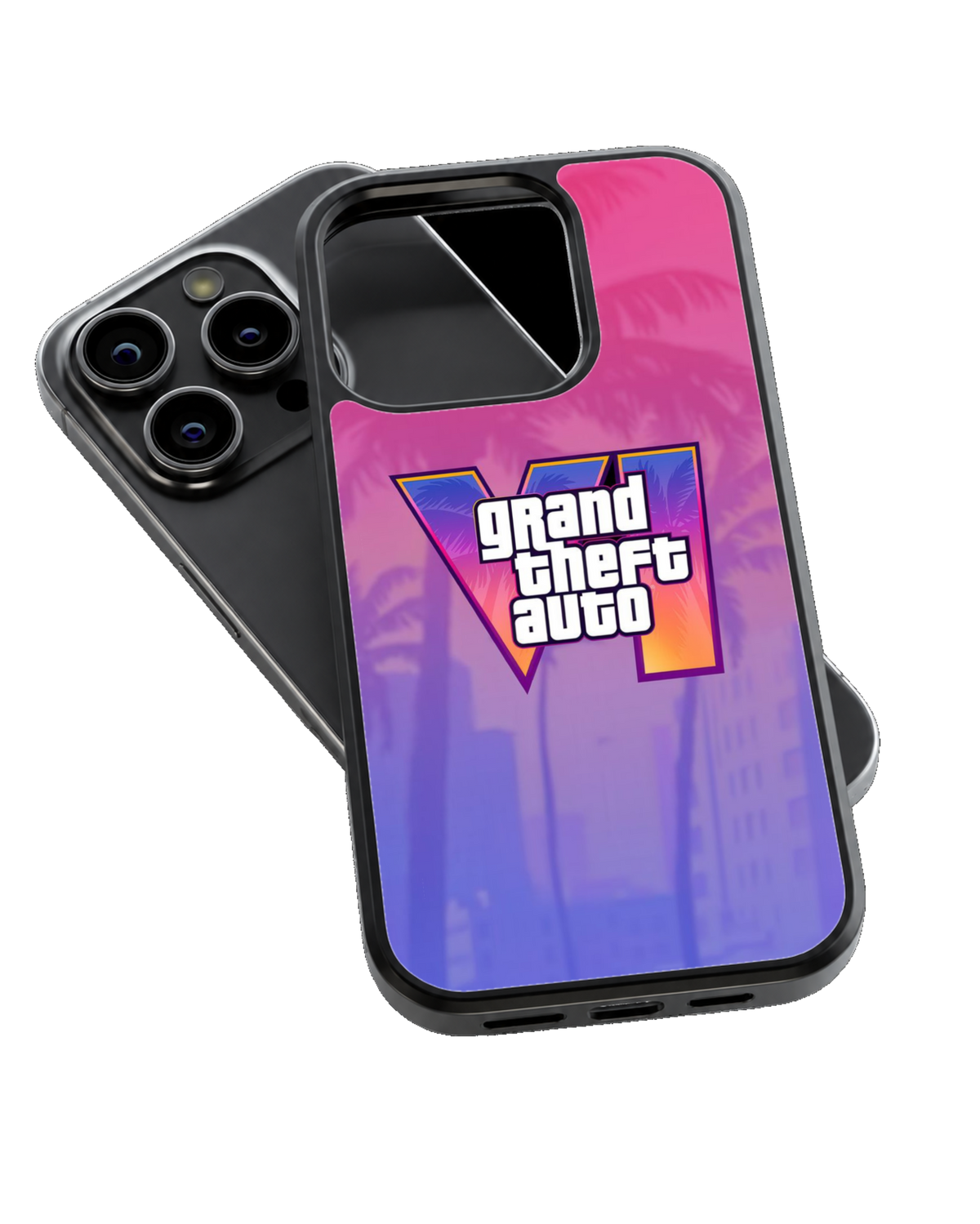 GTA 6 Purple Sunset Gaming Aesthetic Premium Glass Covr
