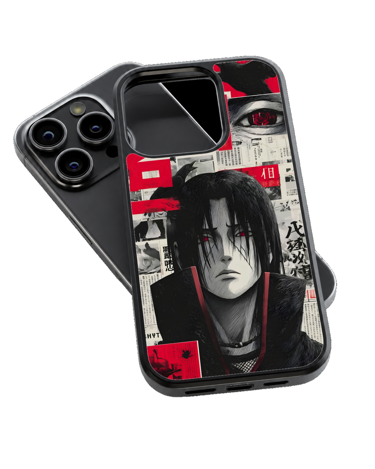 Itachi Uchiha Red Eye Anime Manga Collage Premium Glass Covr