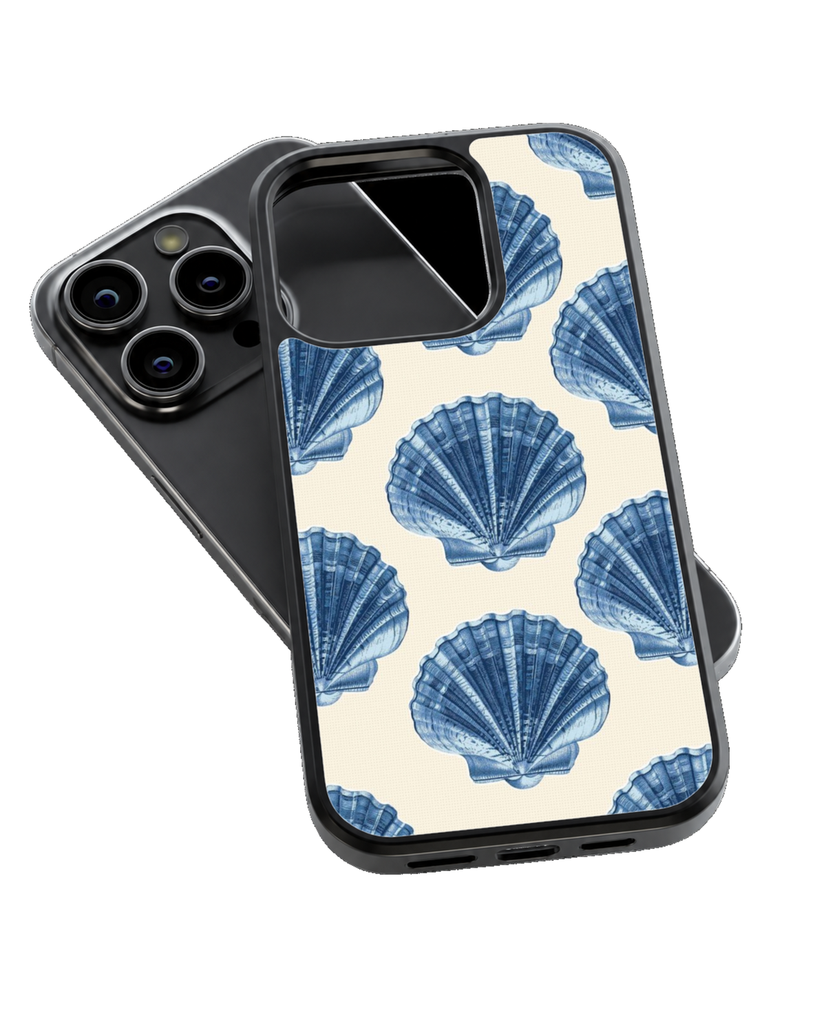 Blue Seashell Coastal Aesthetic Beach Premium Glass Covr