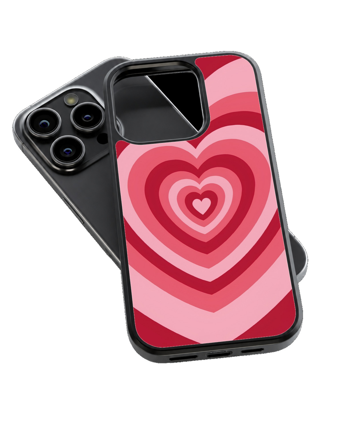 Retro Pink Heart Premium Glass Covr