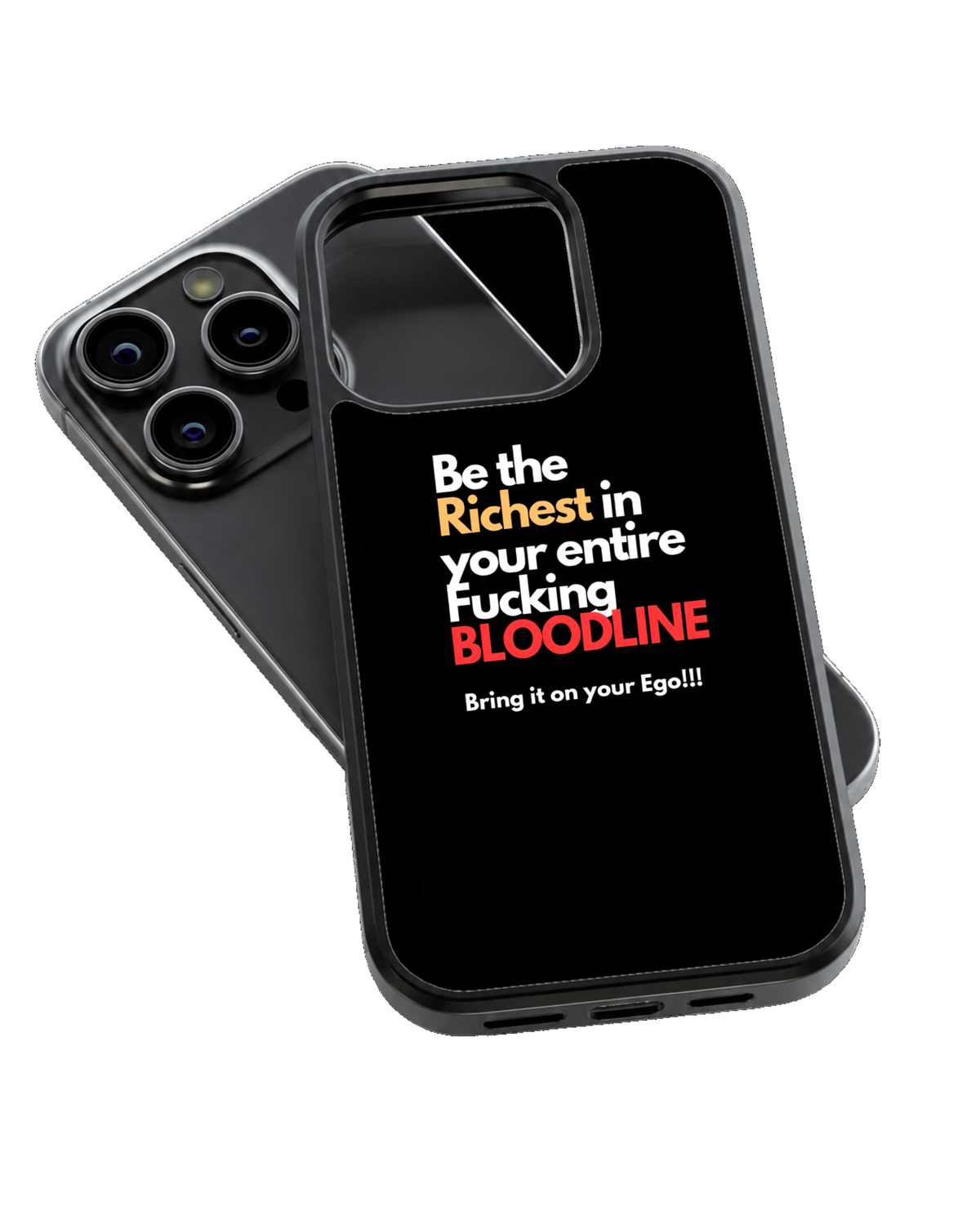 Richest Bloodline Motivation Glass Phone Covr