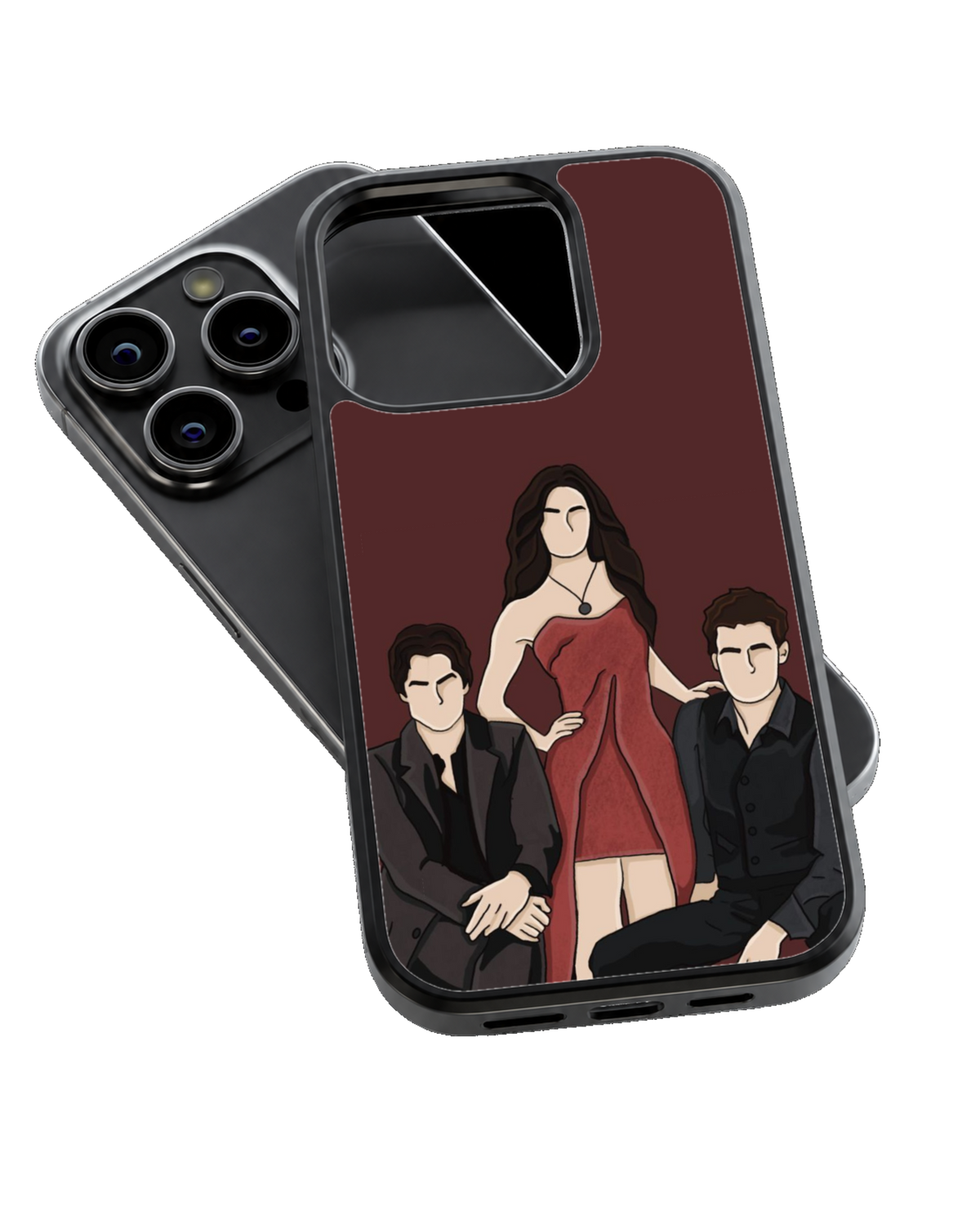 The Vampire Diaries Trio Aesthetic Premium Glass Covr