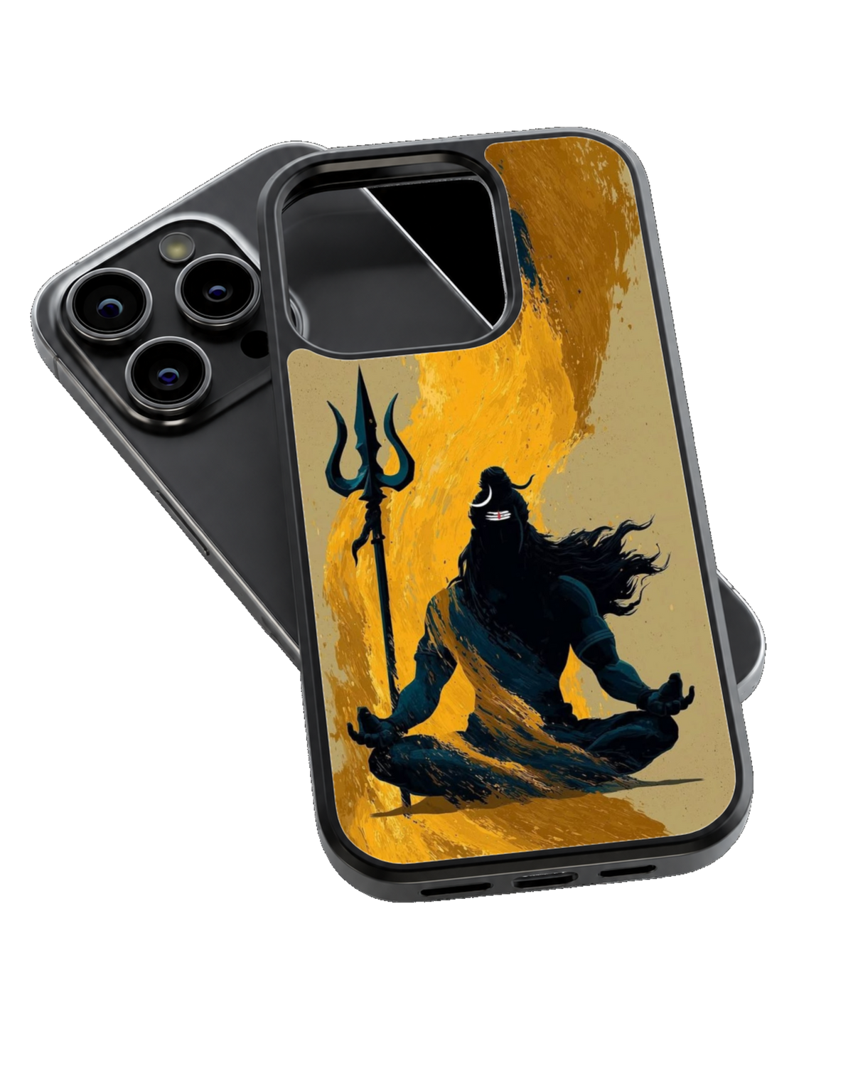 Lord Shiva Mahadev Meditation Premium Glass Covr