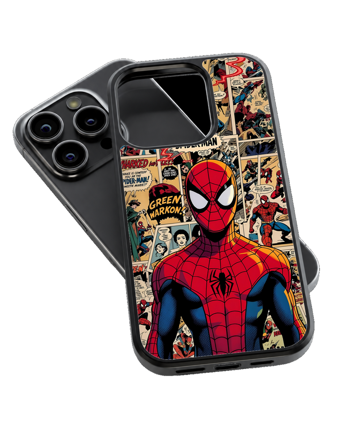 Spiderman Comic Aesthetic Glass Phone Covr