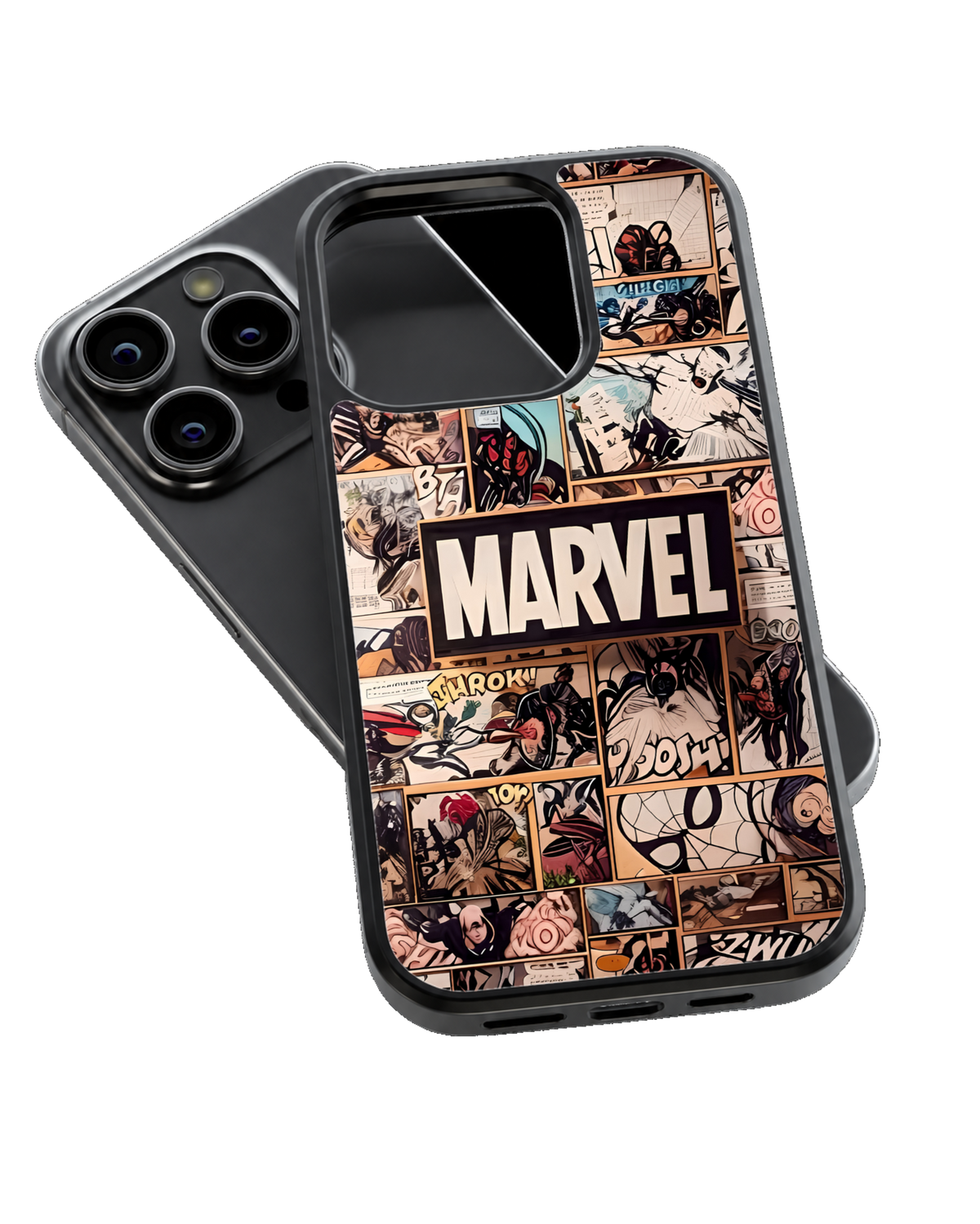 Marvel Comic Aesthetic Glass Phone Covr