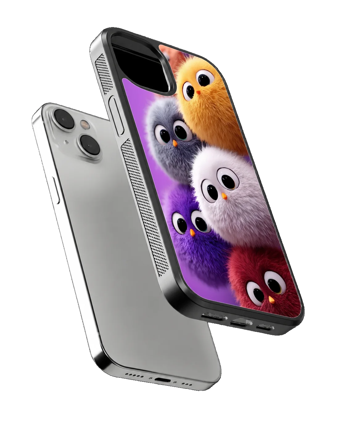 Cute Fluffy Bird Premium Glass Phone Covr