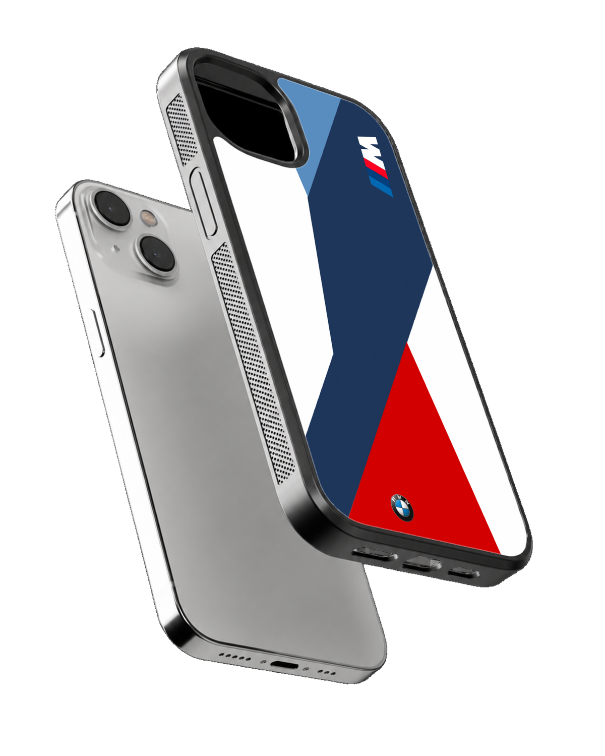 BMW M Motorsport Blue Red White Racing Stripes Logo Premium Glass Covr